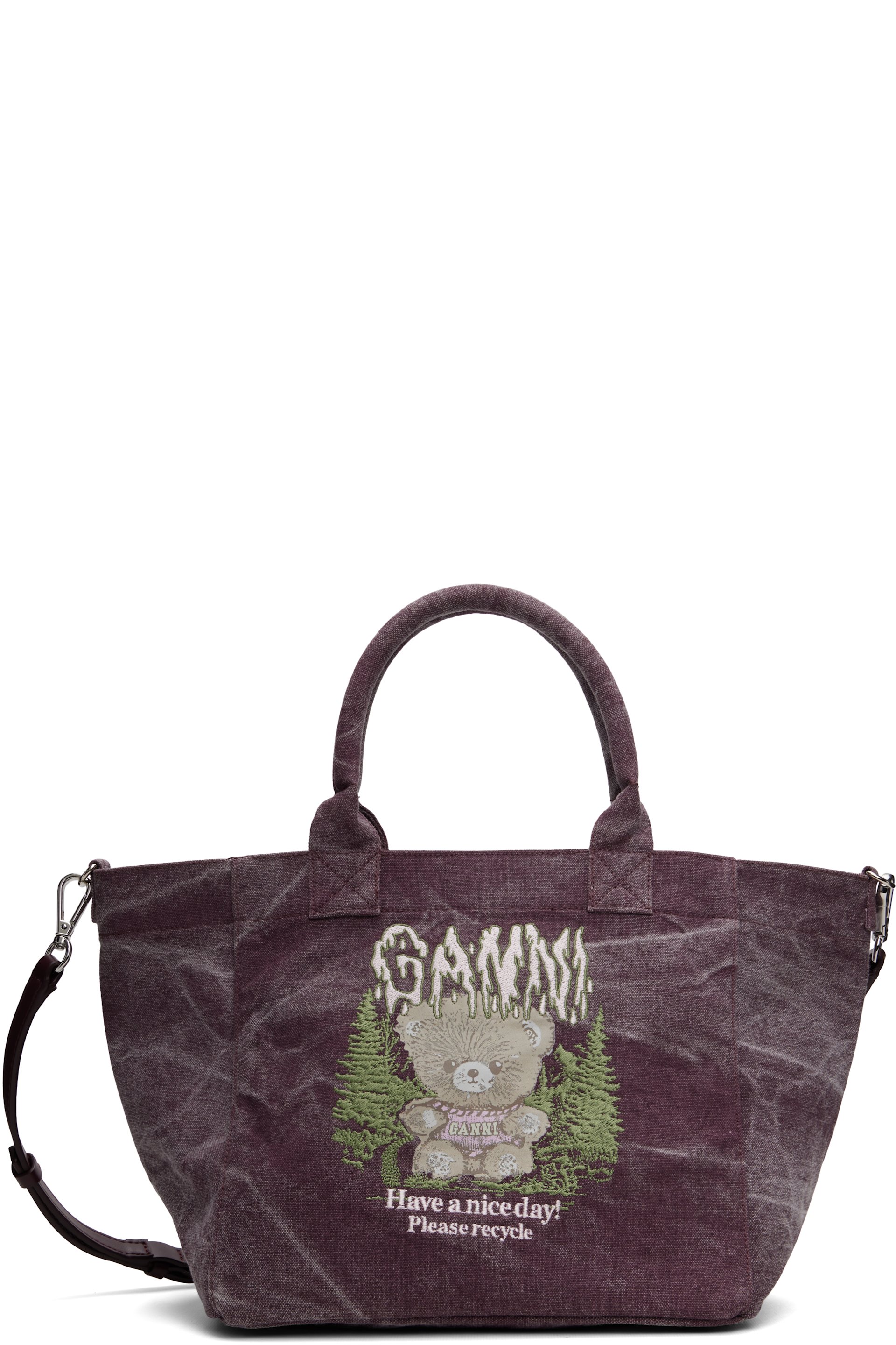 GANNI - Purple Small Easy Shopper Tote