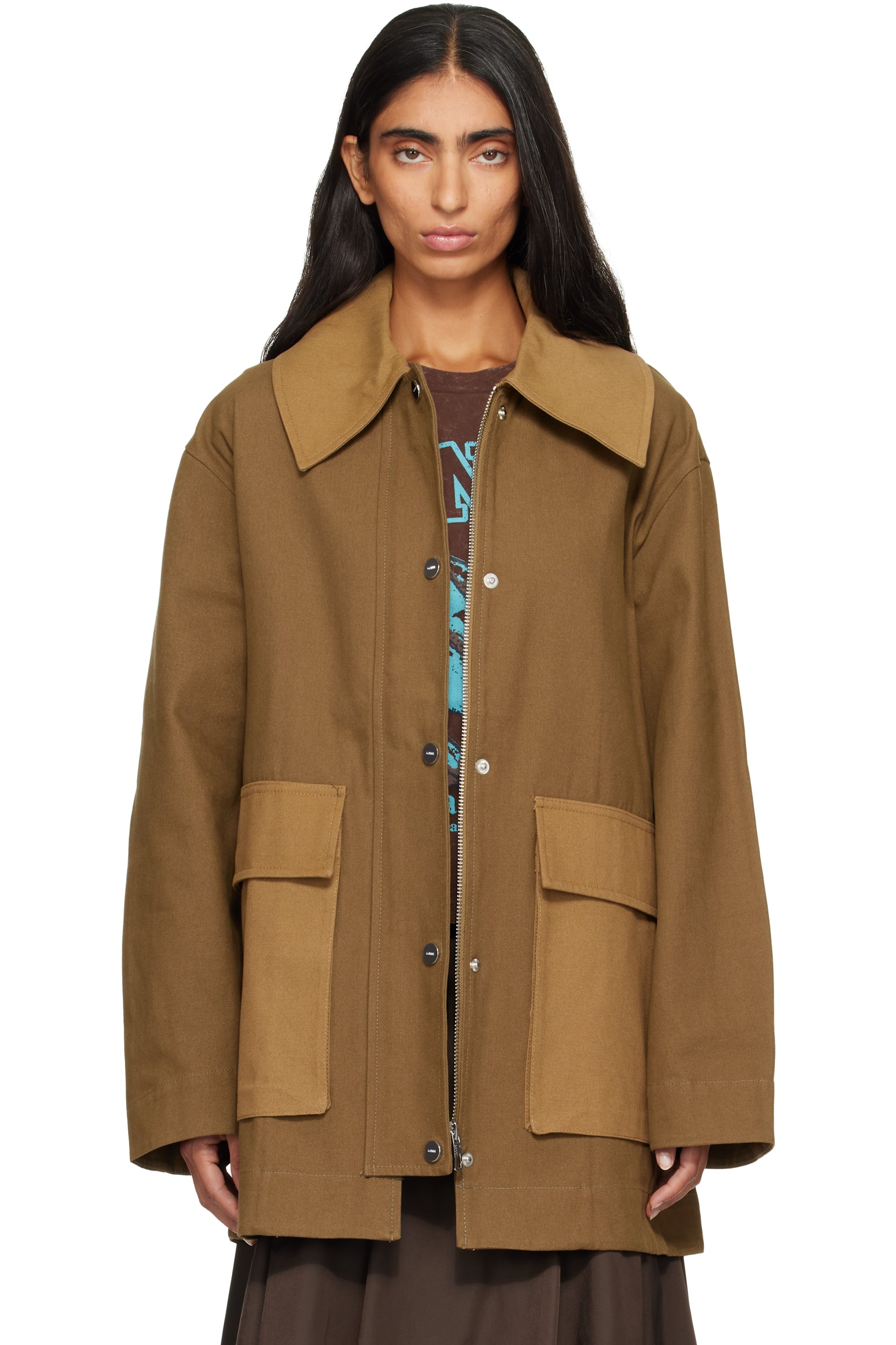 GANNI - Khaki Canvas Jacket