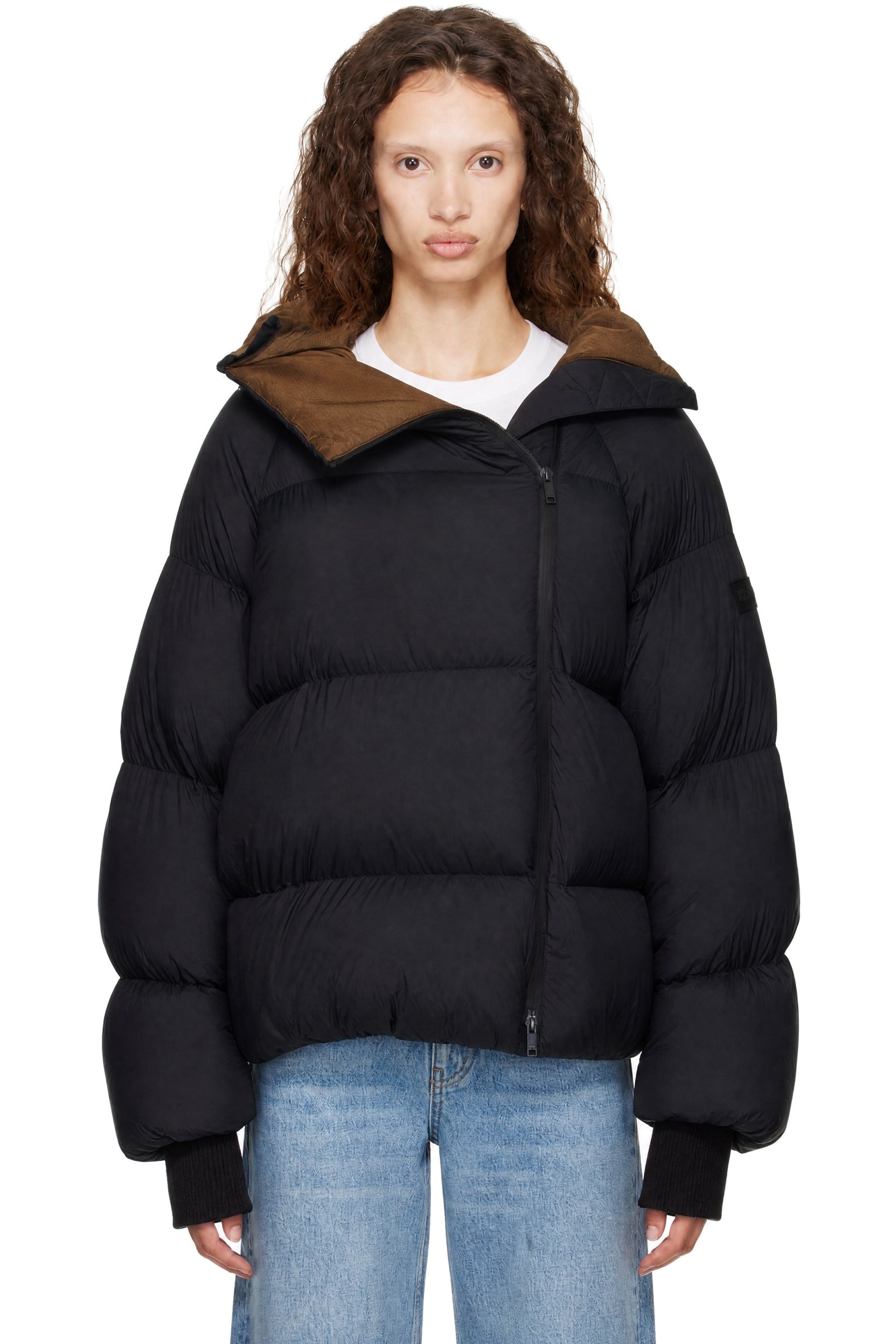 GANNI - Black Future Nylon Down Puffer Jacket