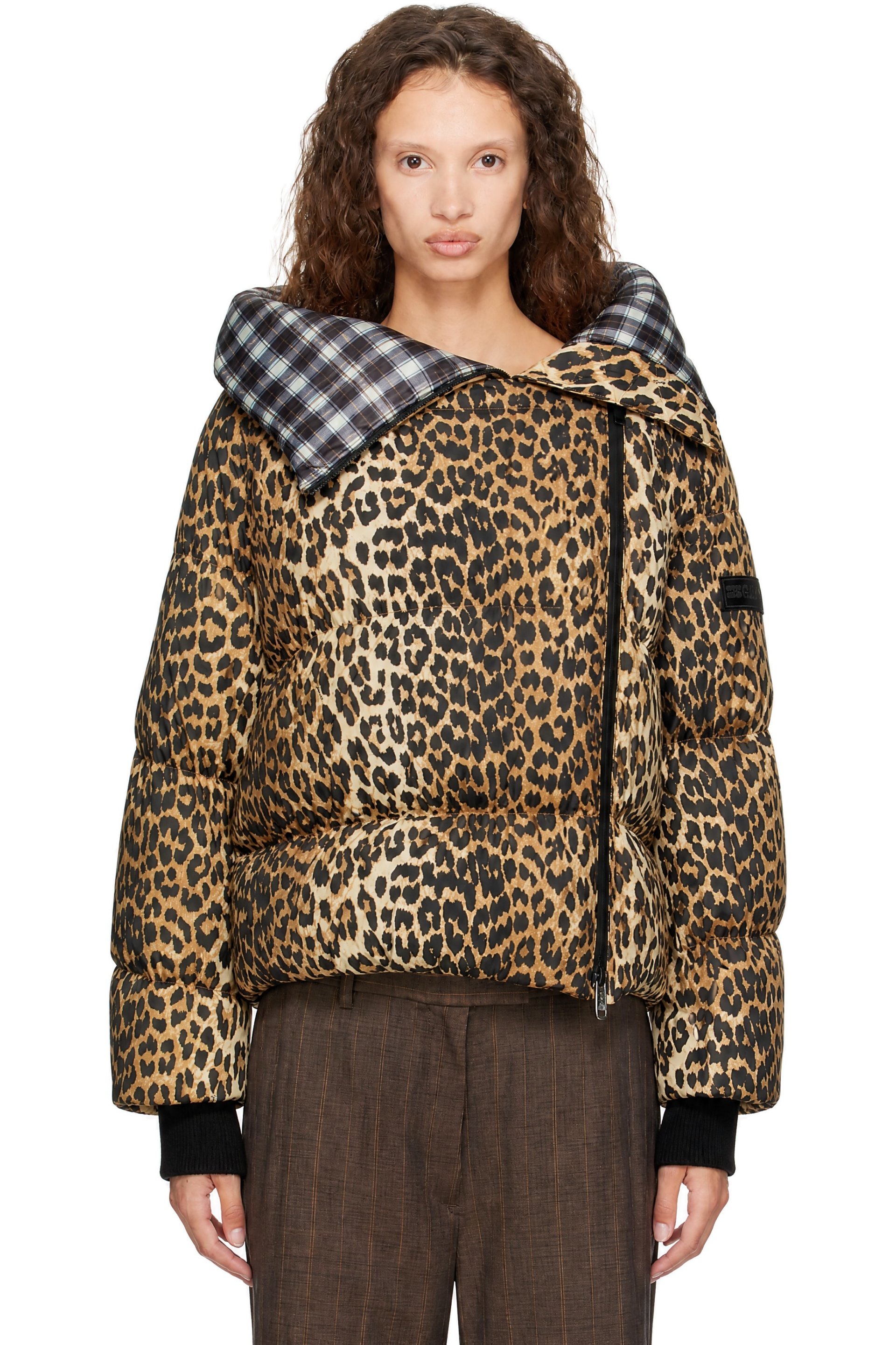 GANNI - Brown Future Nylon Down Puffer Jacket