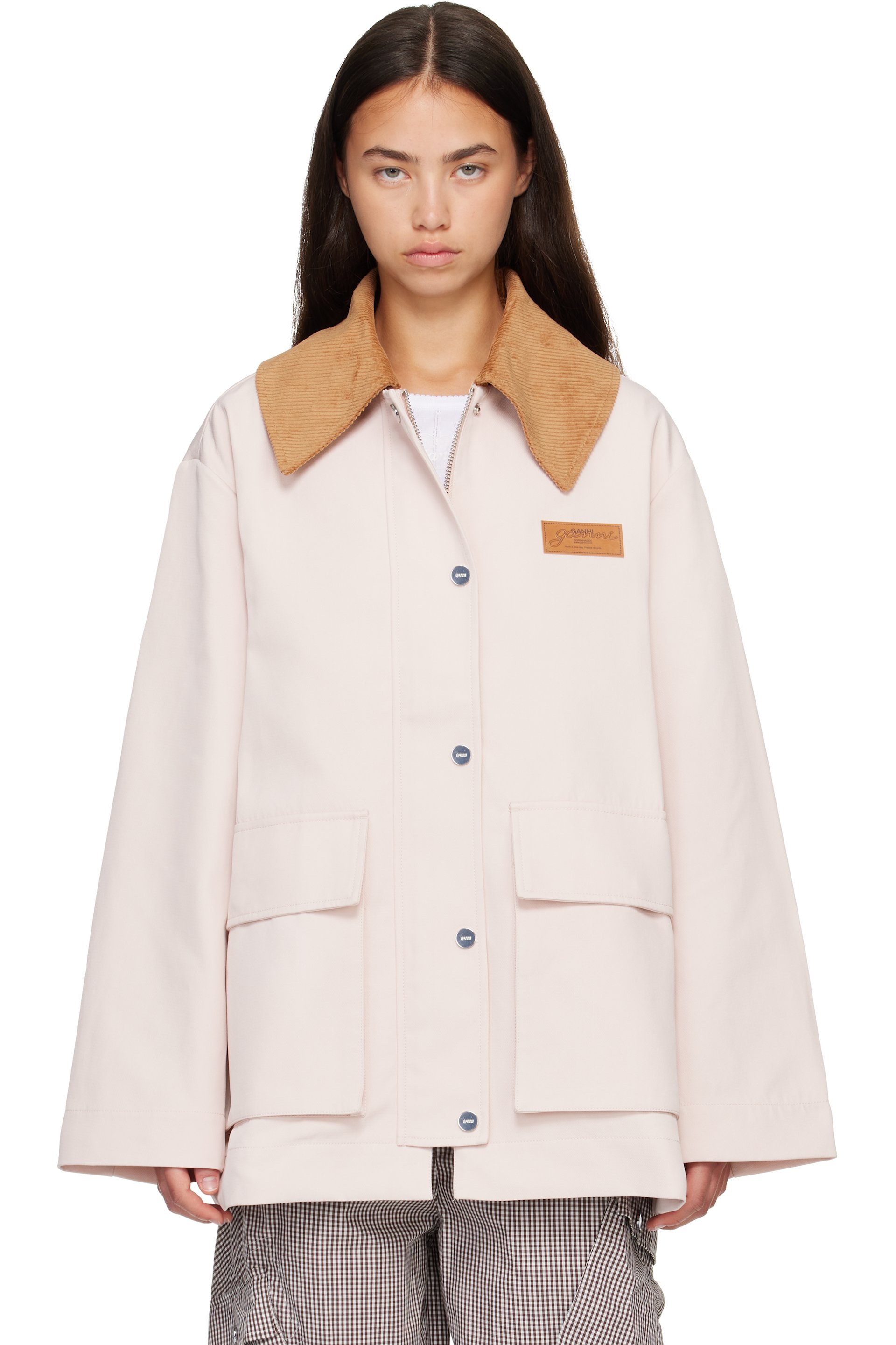 GANNI - Pink Twill Jacket