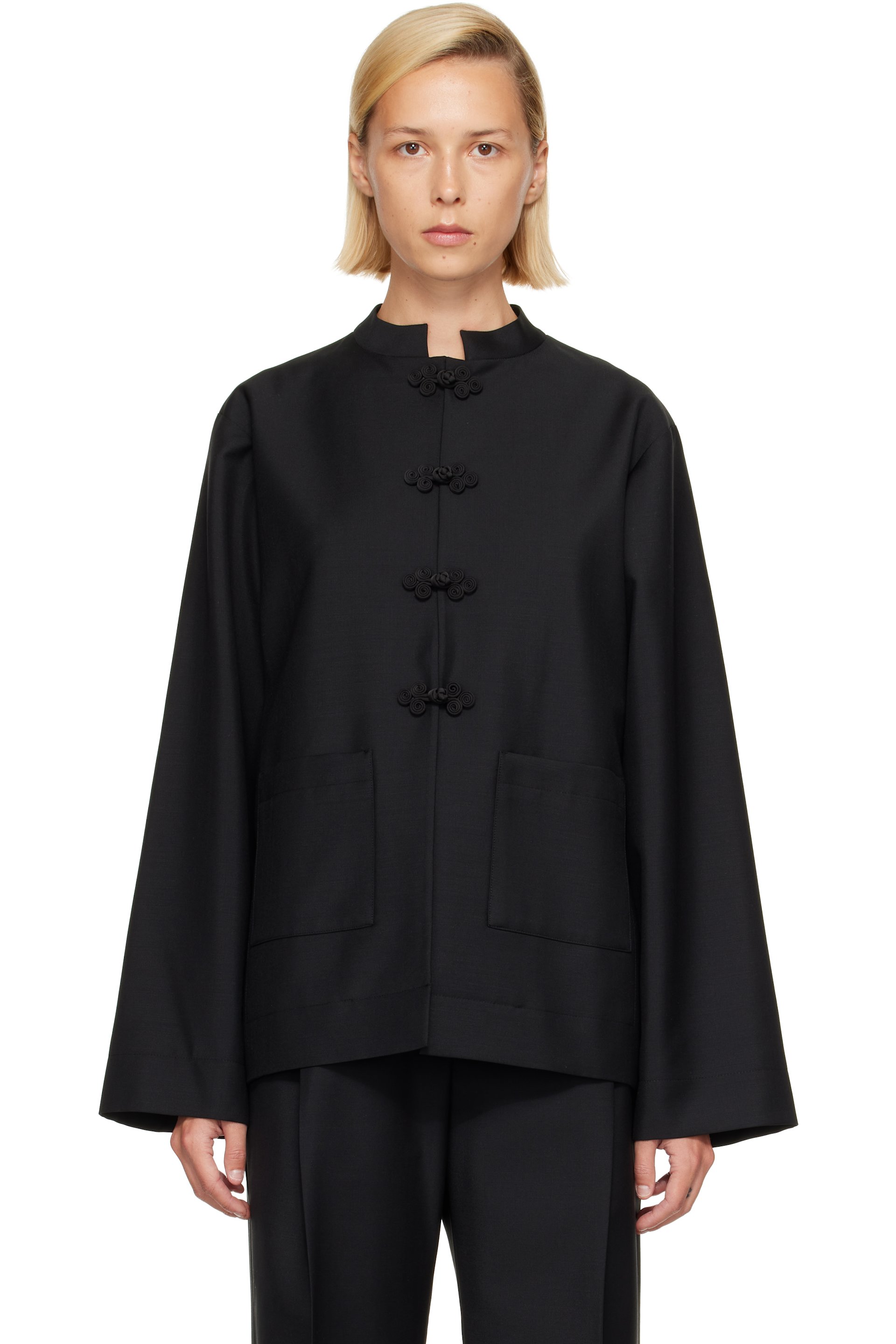 Róhe - Black Pankou Closure Jacket
