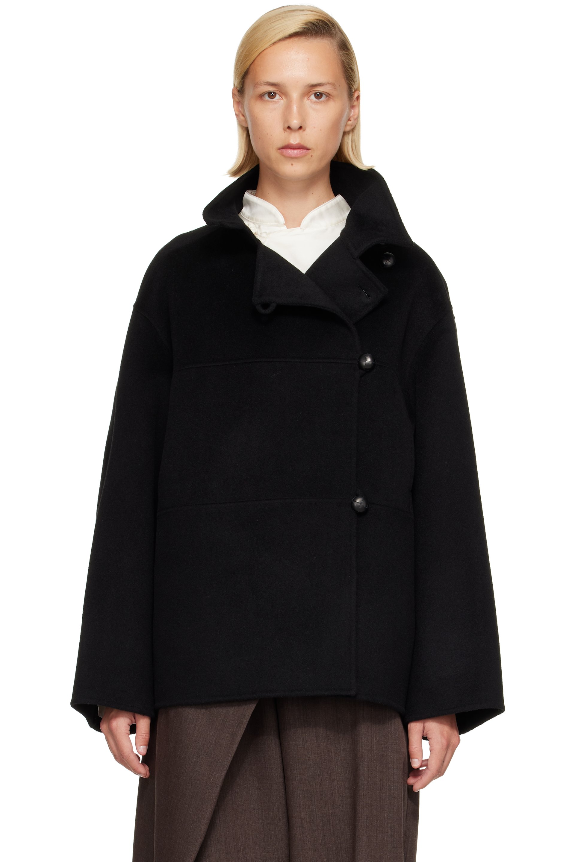 Róhe - Black Double-Faced Wool Jacket