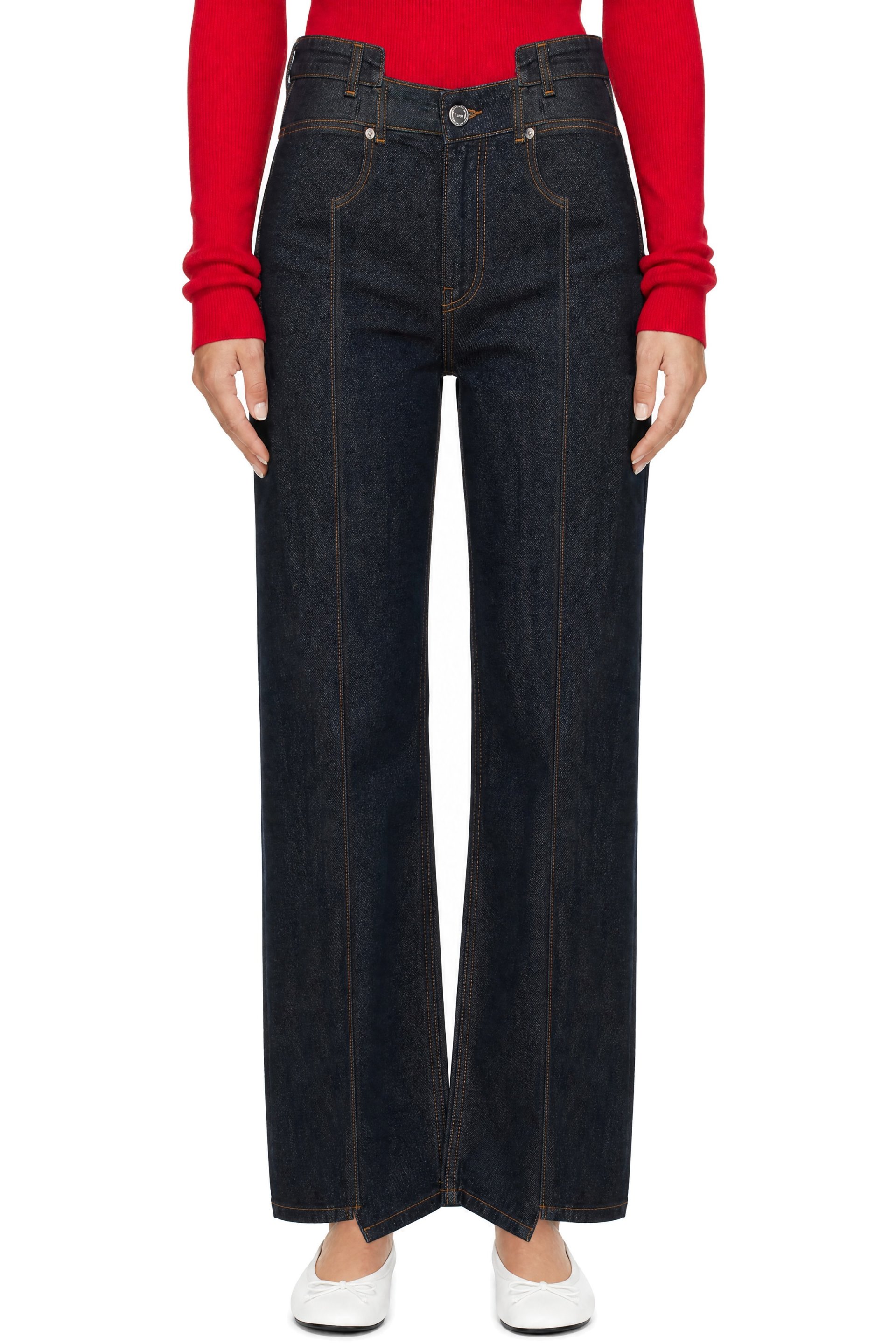 GANNI - Blue Fold Jeans