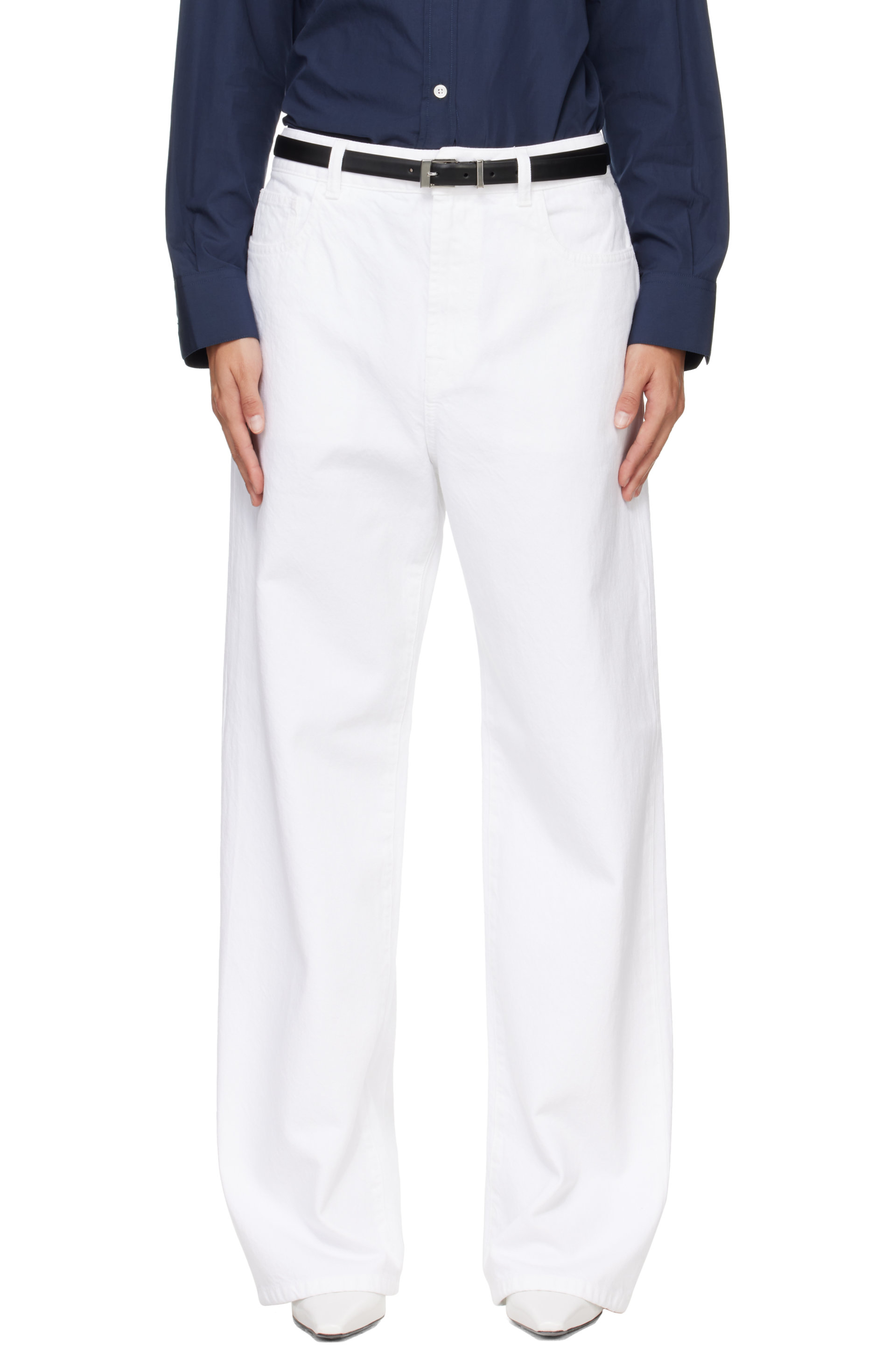 Róhe - White Bruun Signature Baggy Jeans