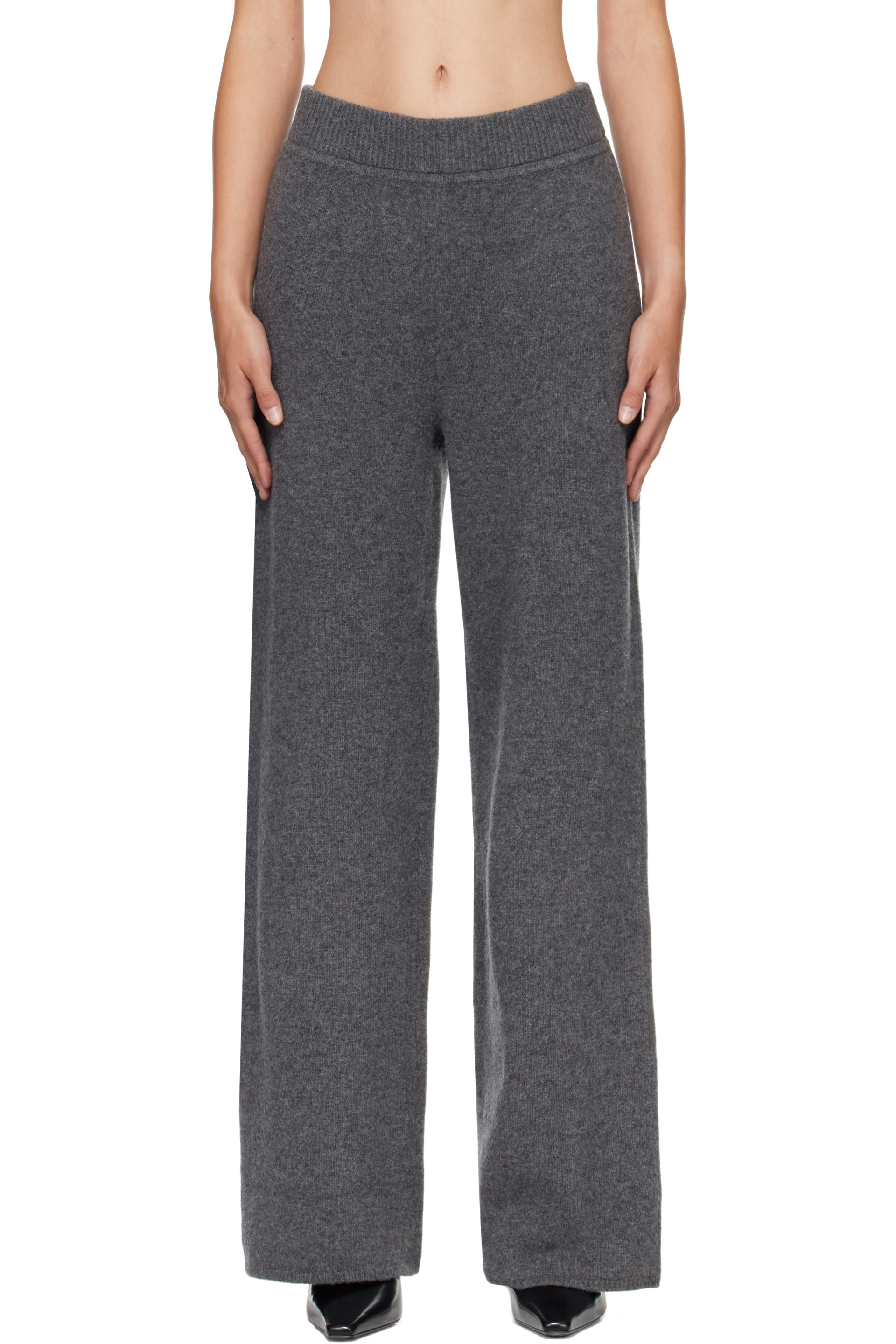 Róhe - Gray Compact Knitted Trousers