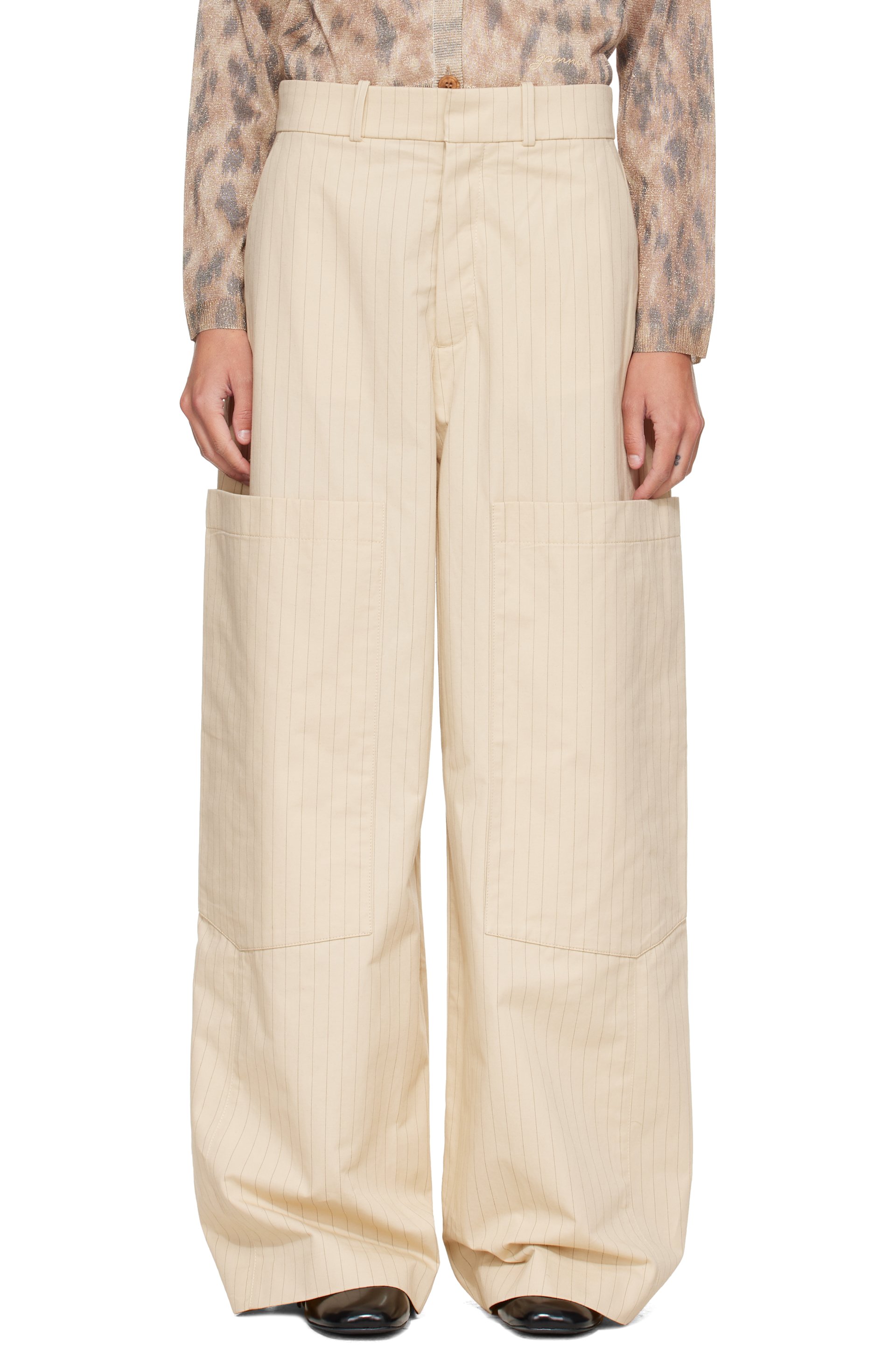 GANNI - Beige Suiting Trousers