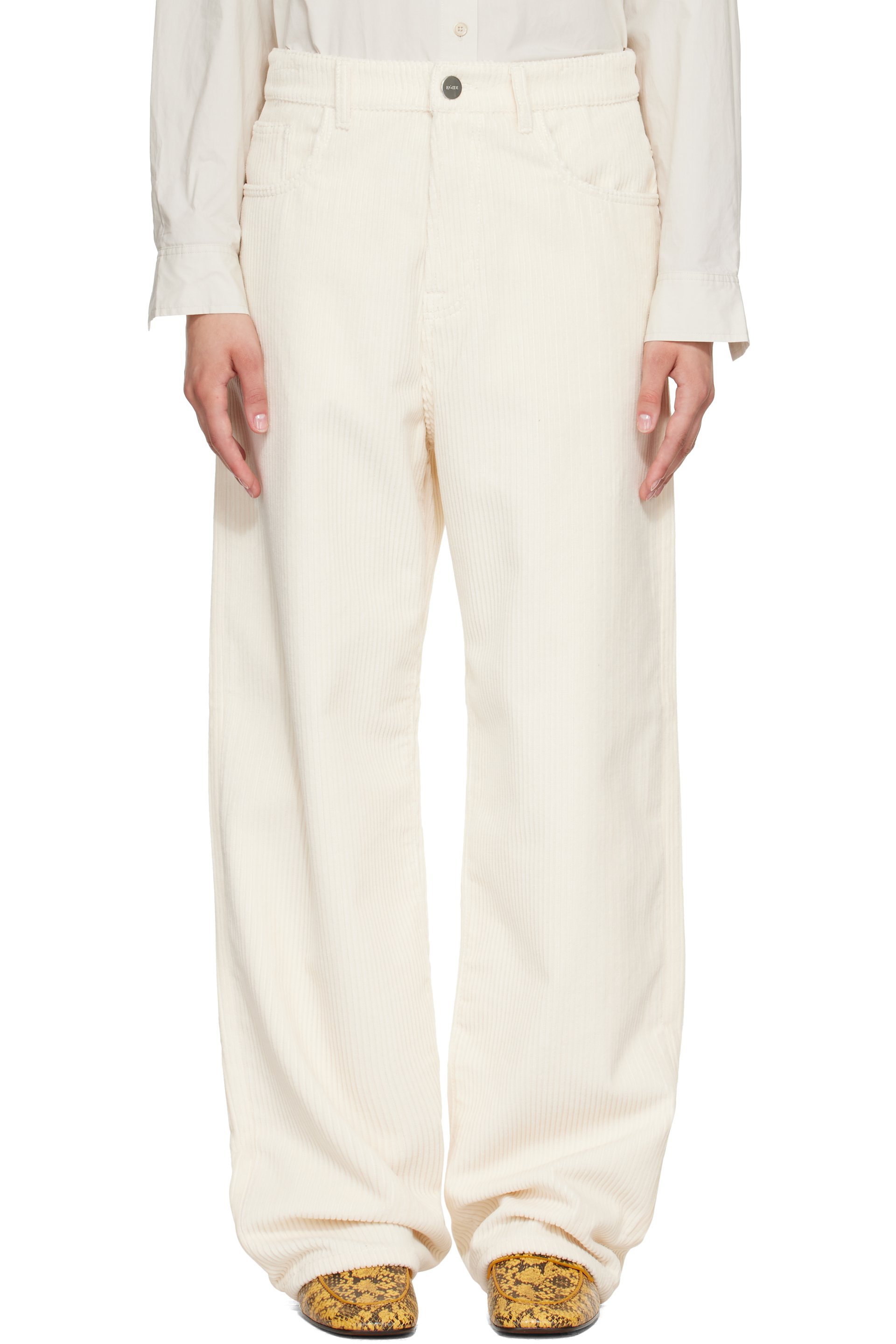 Róhe - Off-White Bruun Signature Baggy Corduroy Trousers