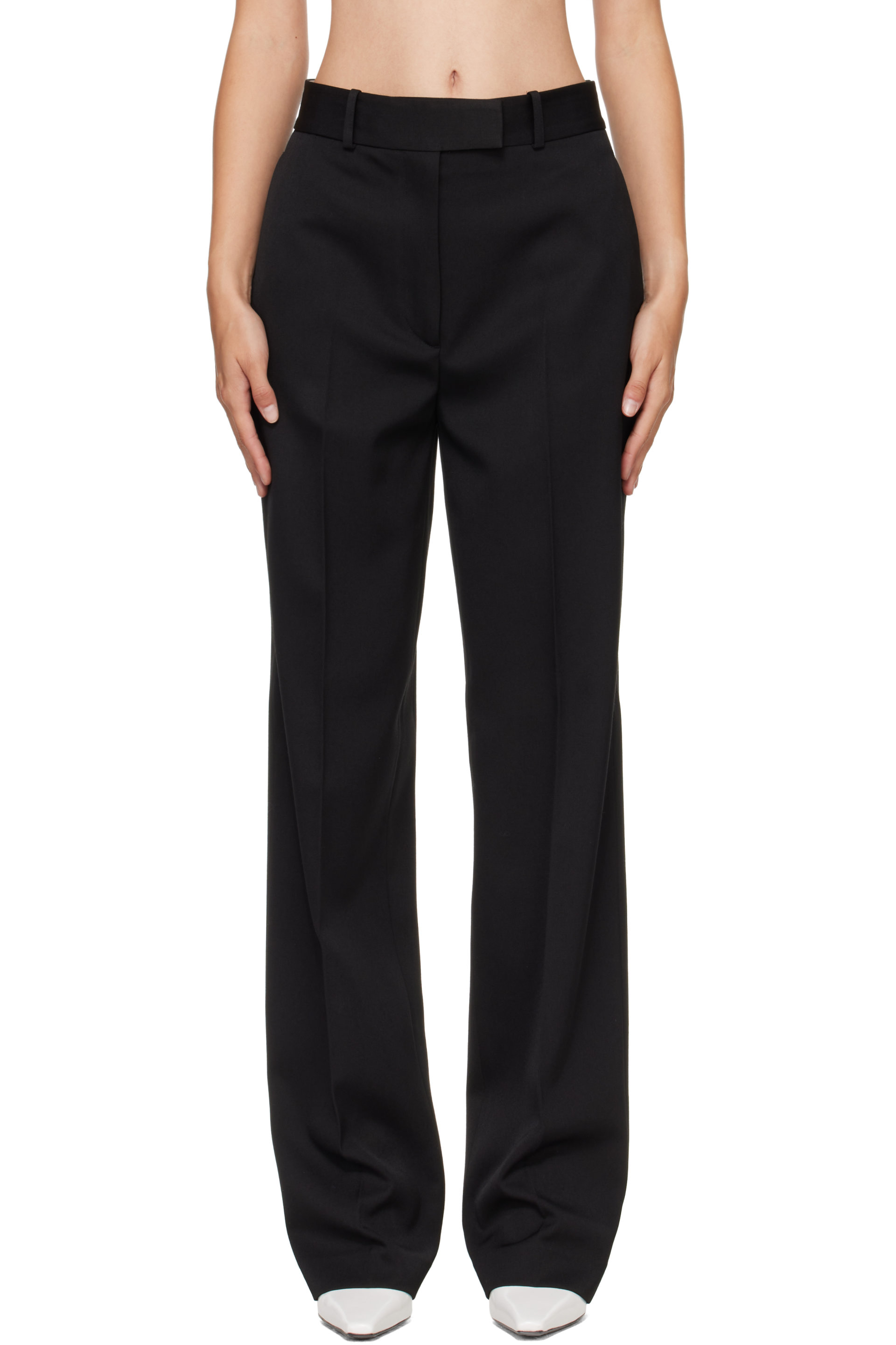 Róhe - Black Kee Straight Leg Tailored Trousers