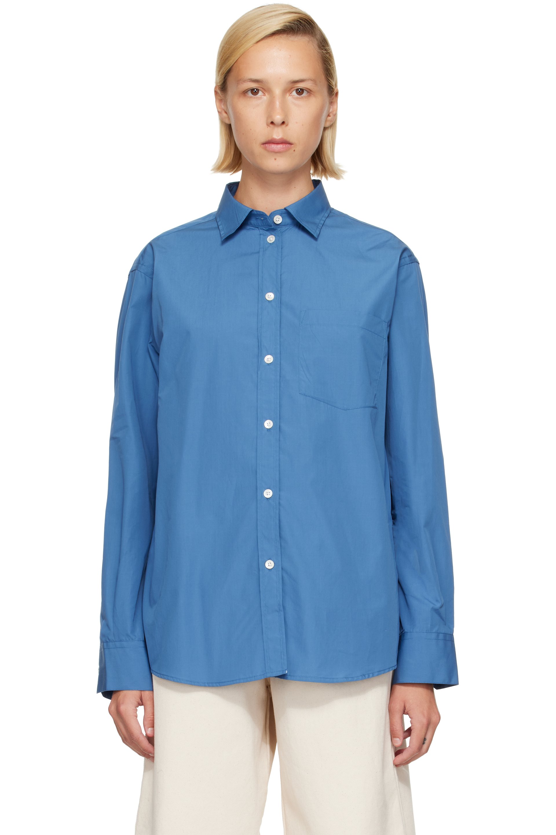Róhe - Blue Classic Fit Shirt