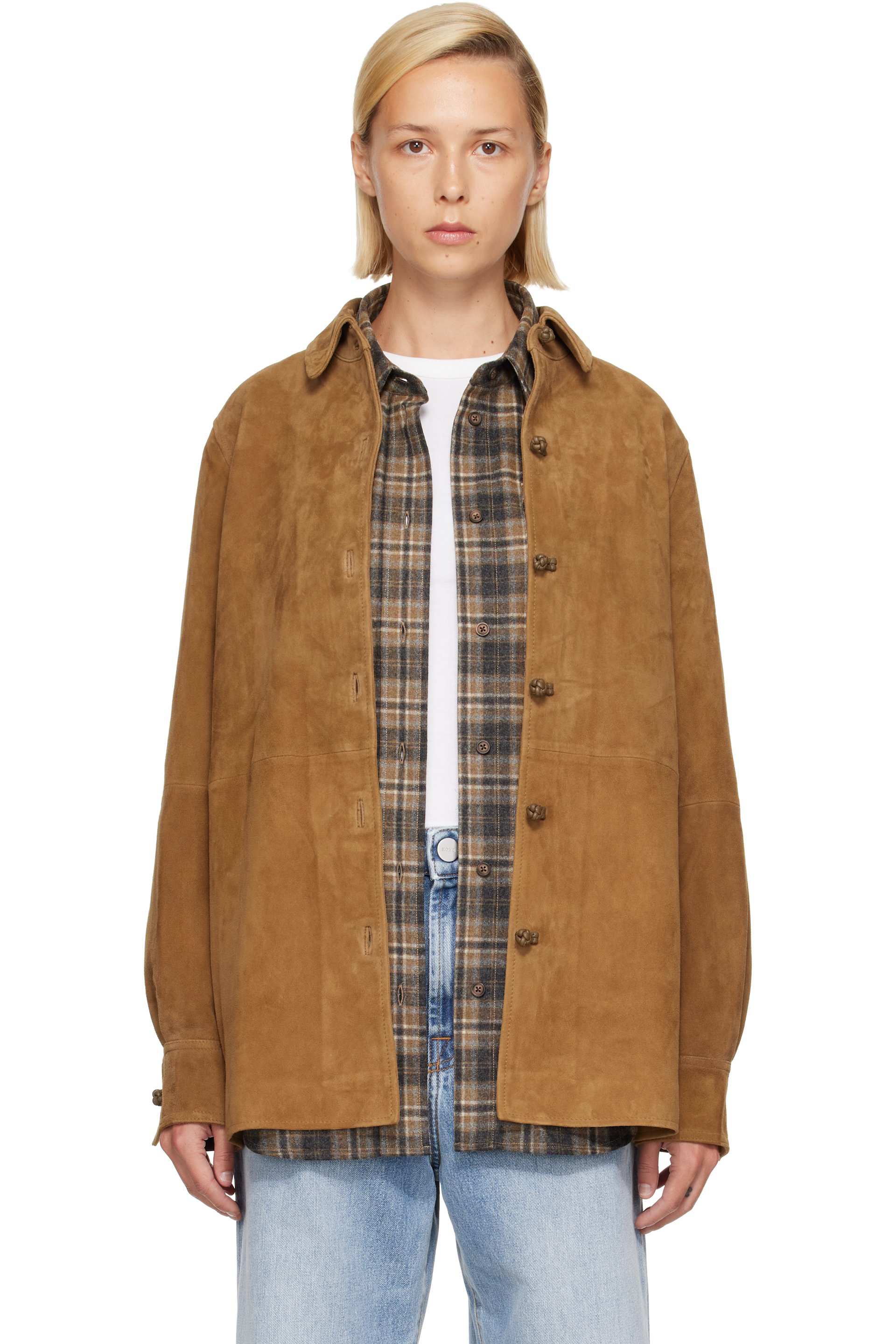 Róhe - Brown Suede Pankou Overshirt