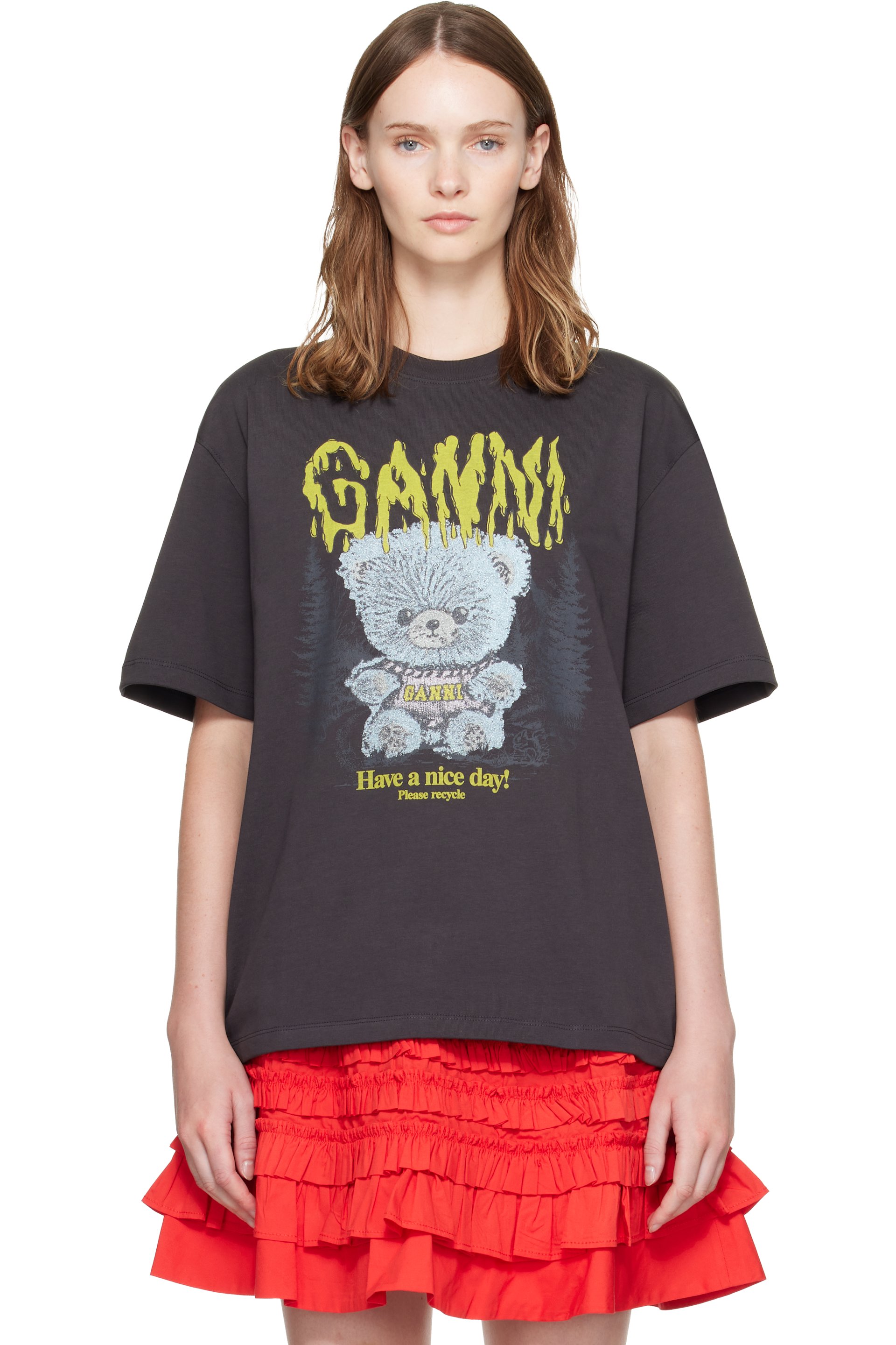 GANNI - Black Forest Teddy T-shirt