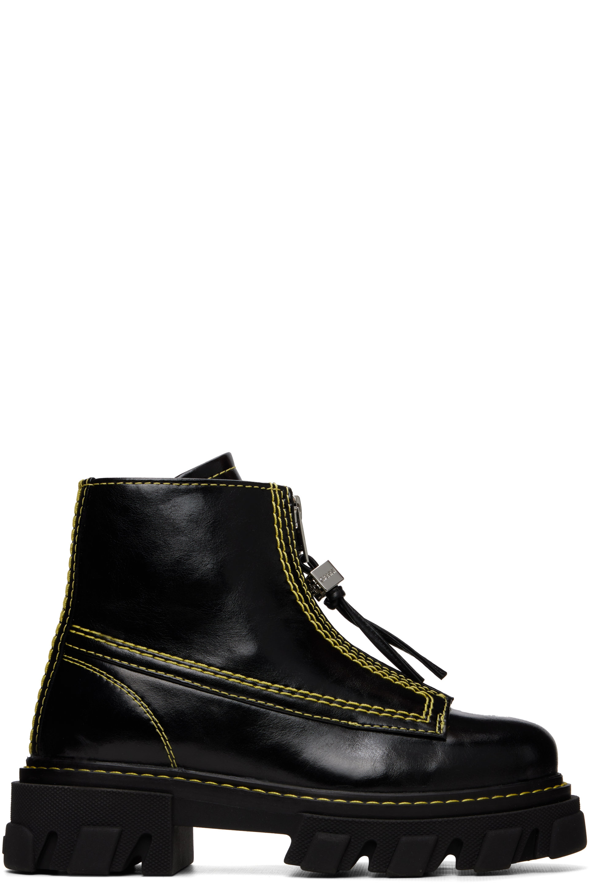 GANNI - Black Cleated Boots