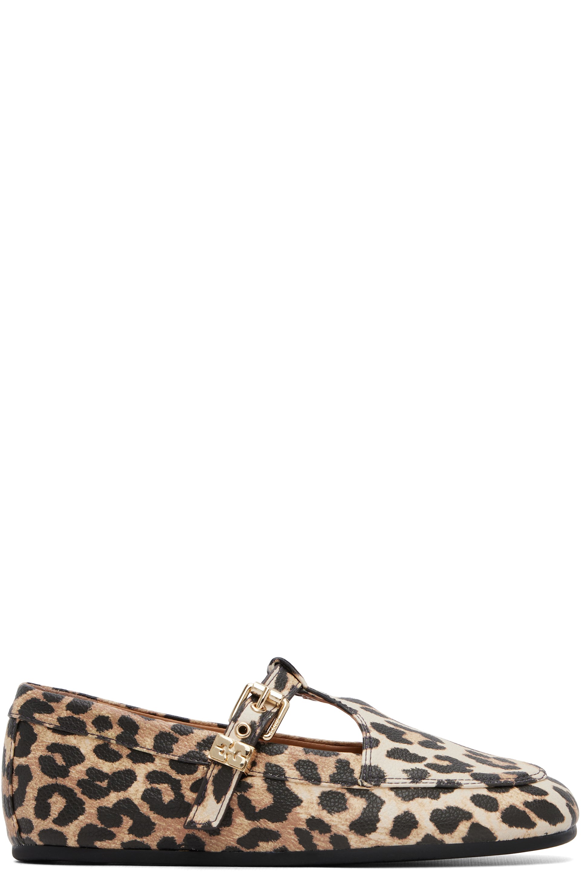 GANNI - Beige Mary Jenny Ballerina Flats