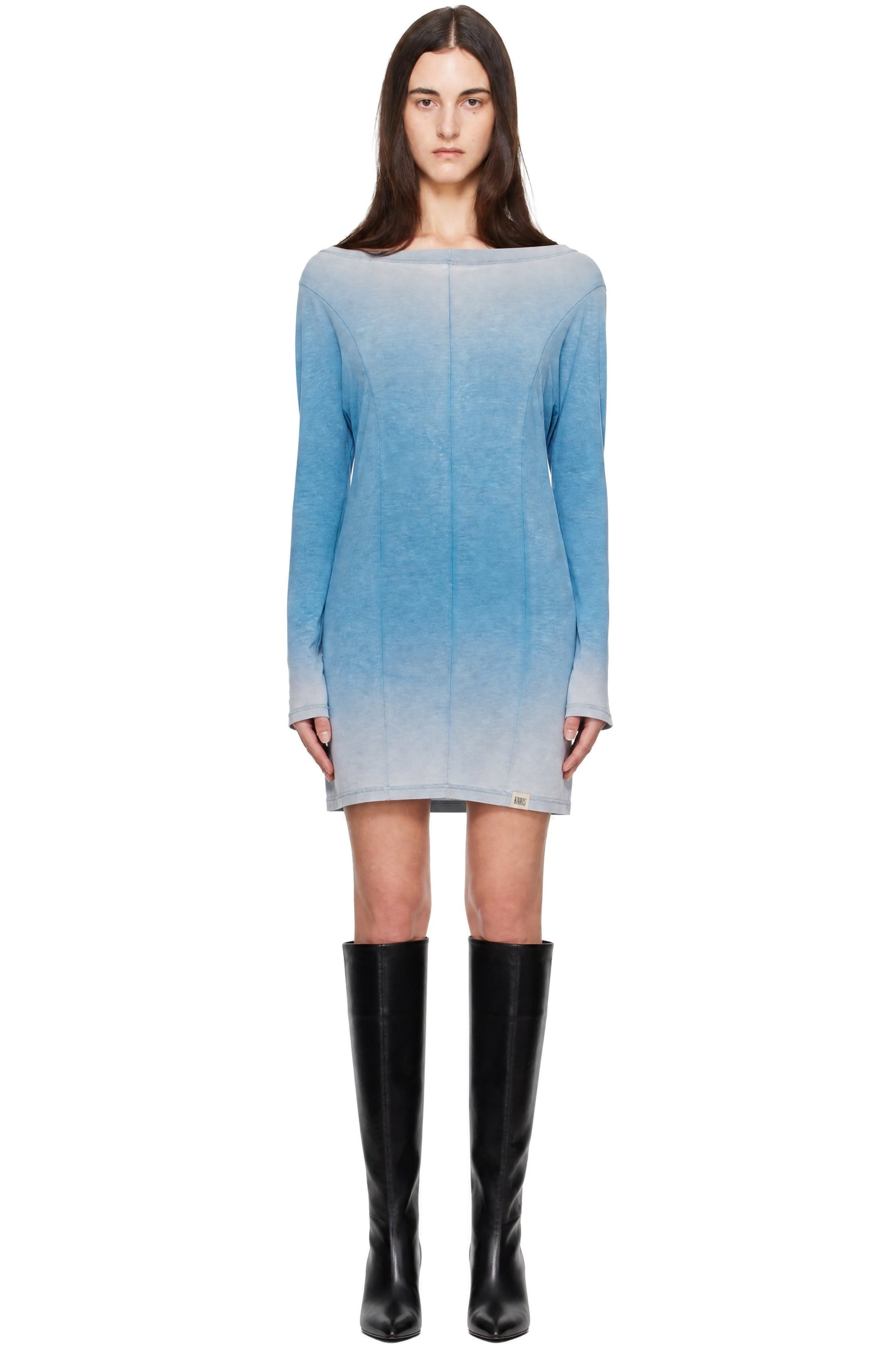 KNWLS - Blue Ace Longsleeve Minidress