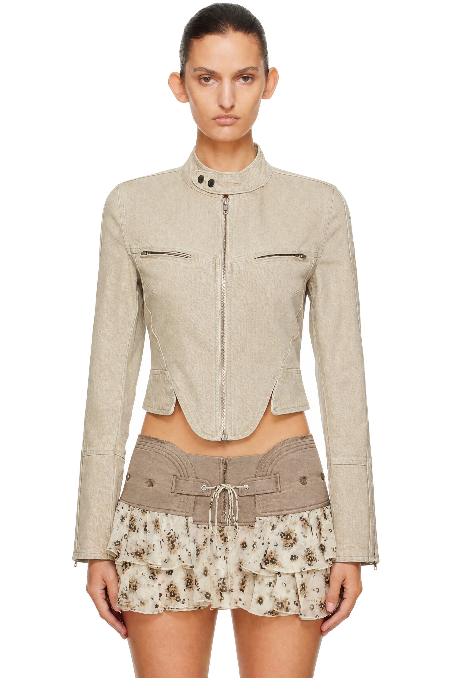 KNWLS - Beige Astra Clawe Denim Jacket