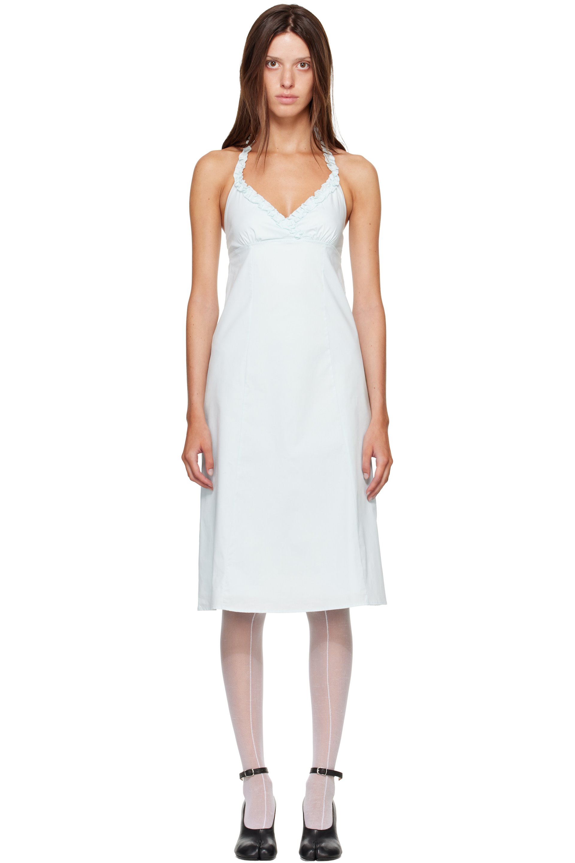 Fruity Booty - Blue Sky Halter Midi Dress