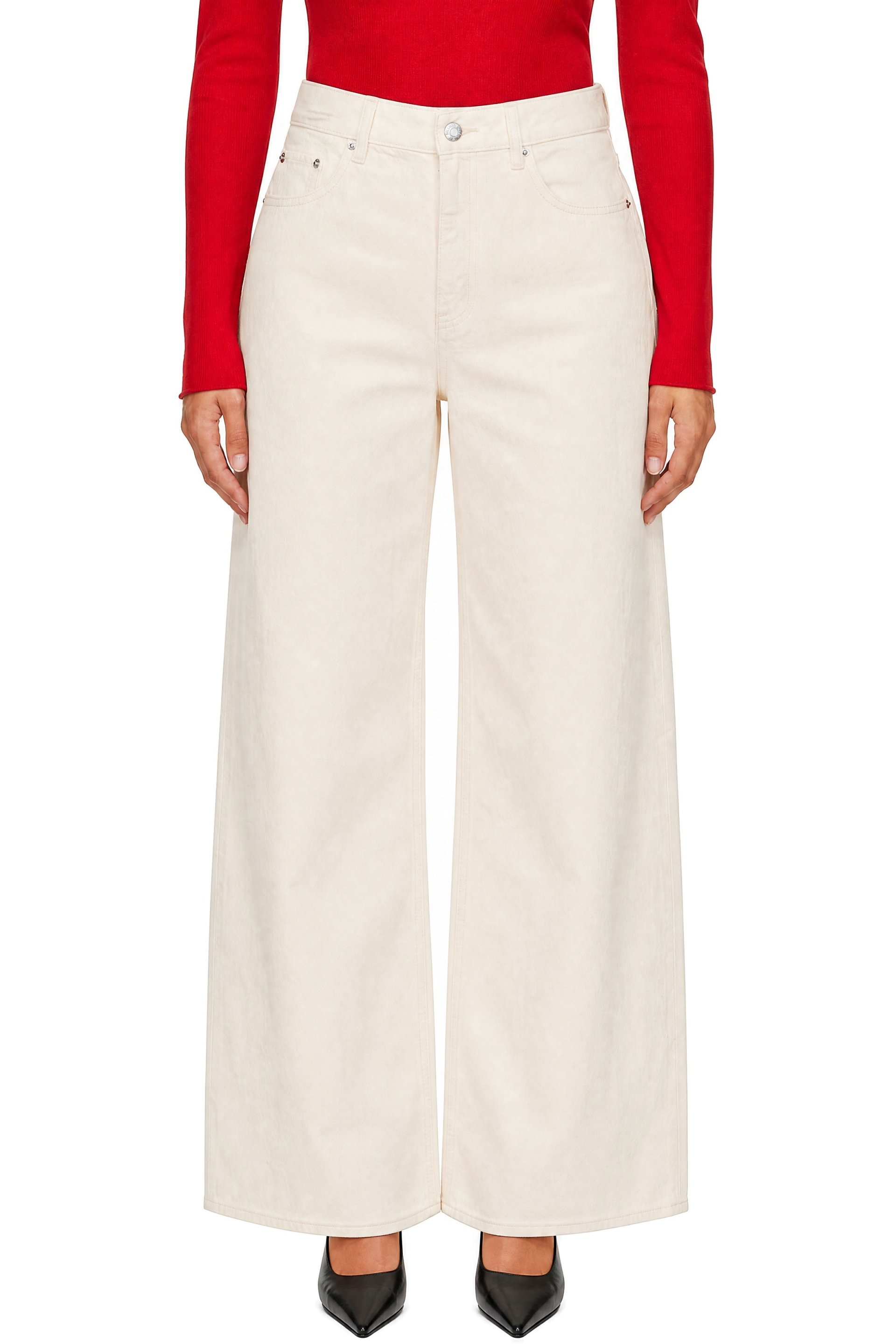 Helmut Lang - Off-White Saddle Jeans