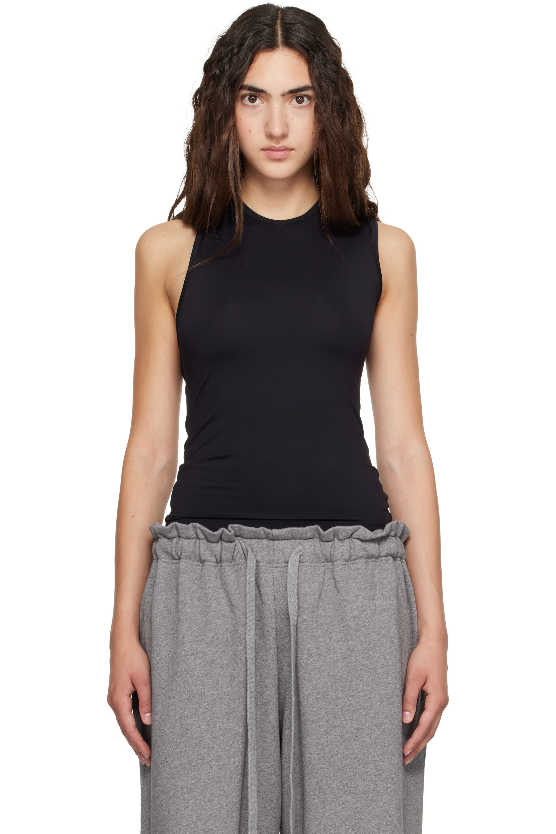 Helmut Lang - 黑色 Asymmetric Cutout 背心