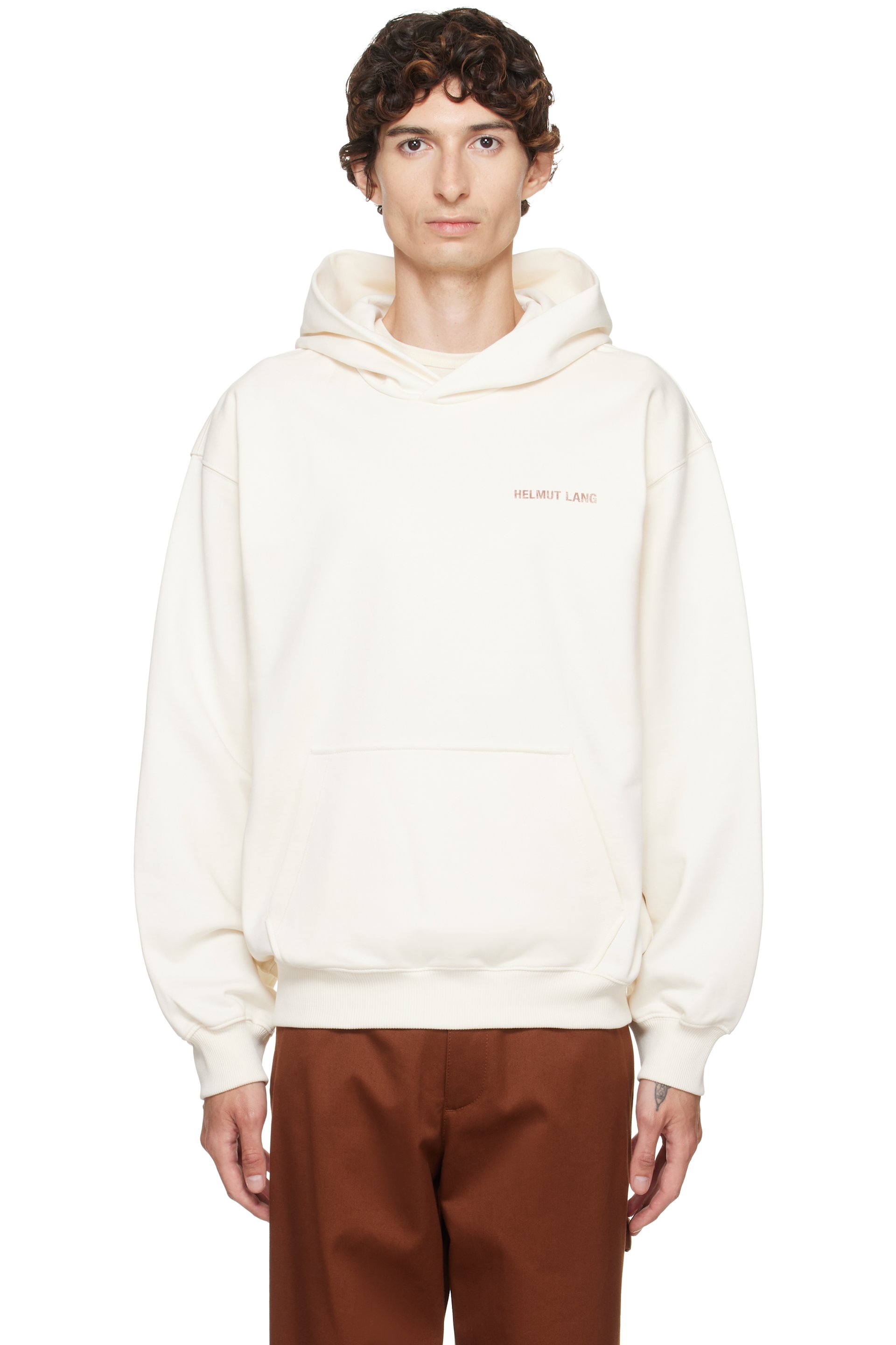 Helmut Lang - Off-White Logo Hoodie