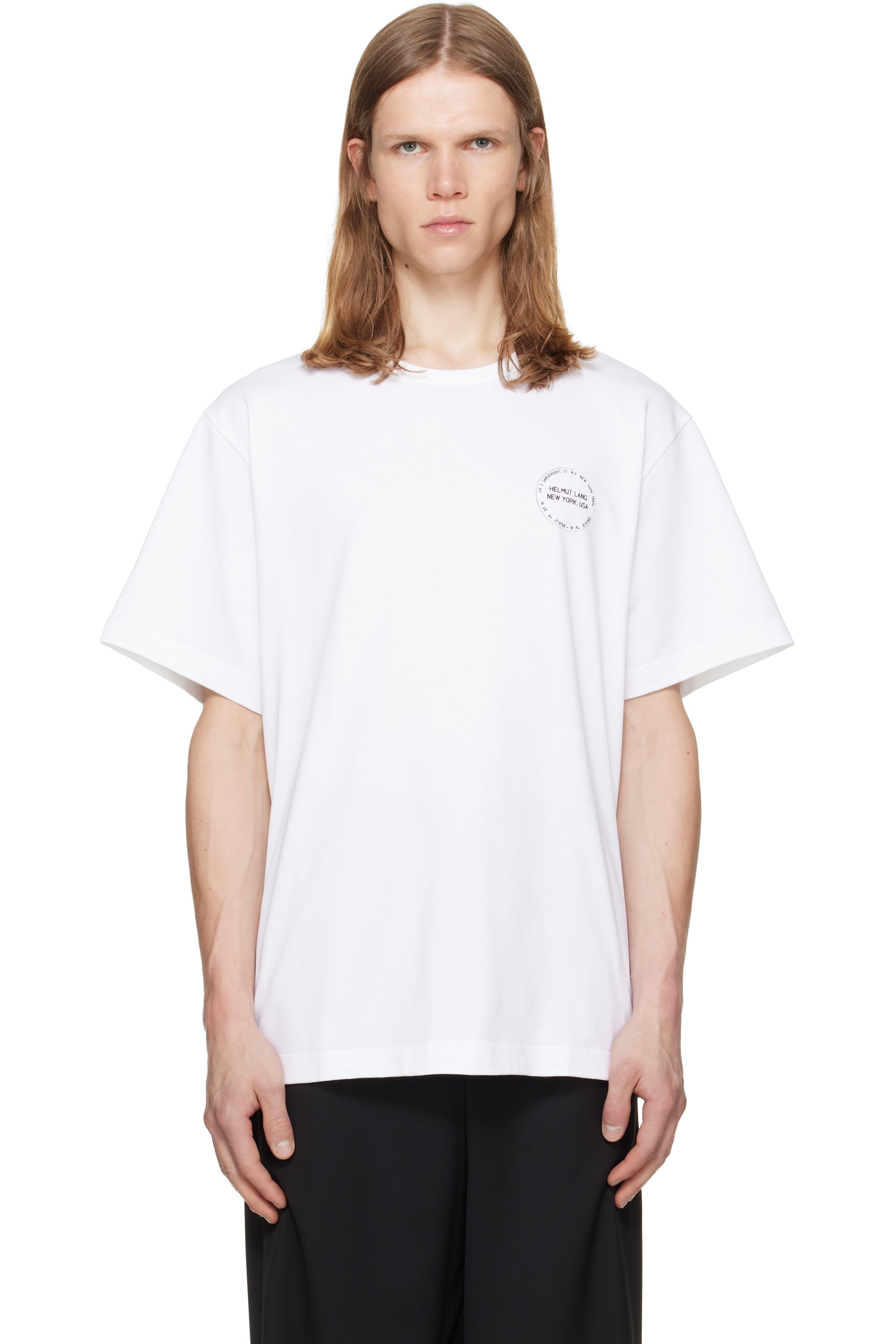 Helmut Lang - White Stamp Collage T-shirt