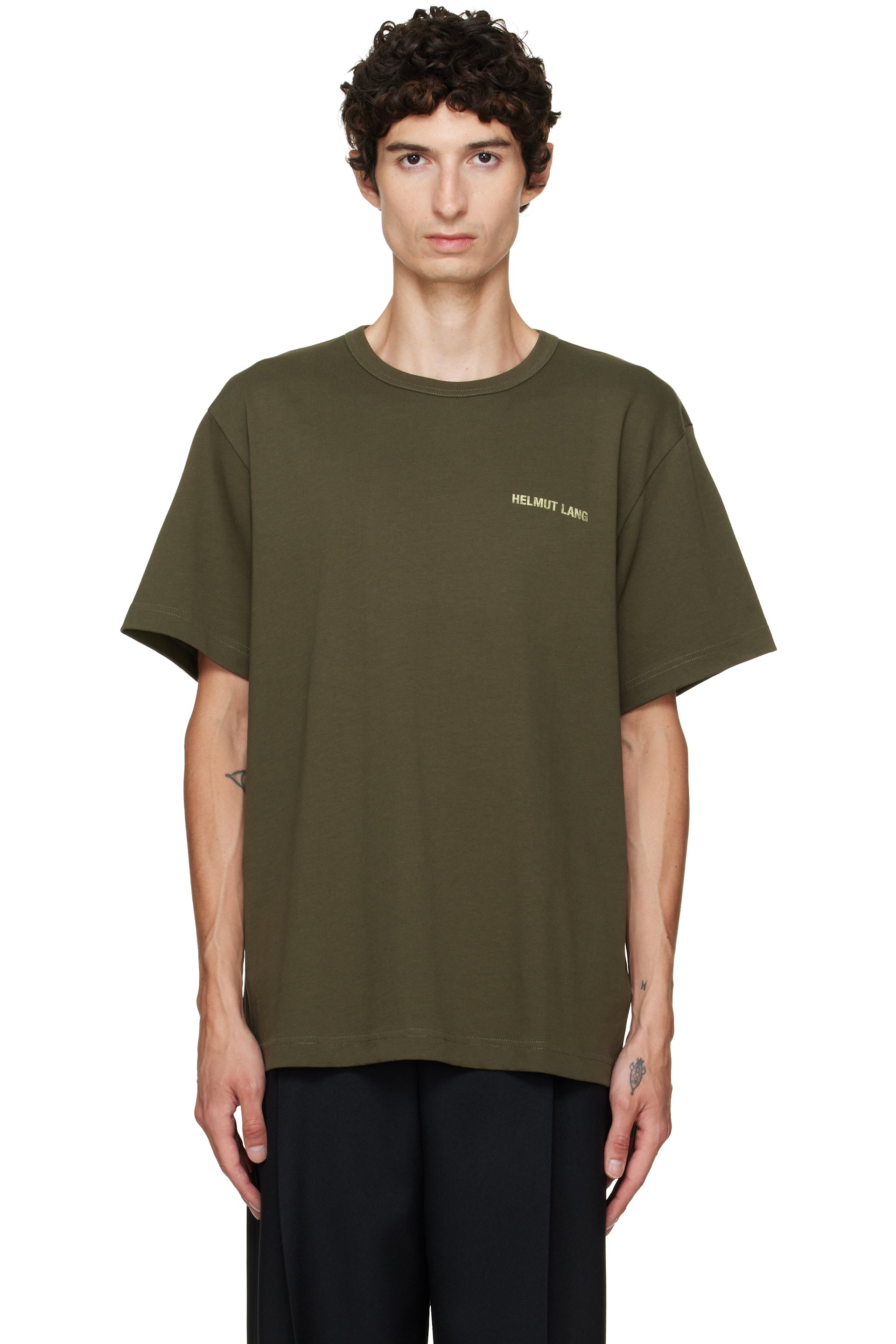 Helmut Lang - Green Small Logo T-shirt