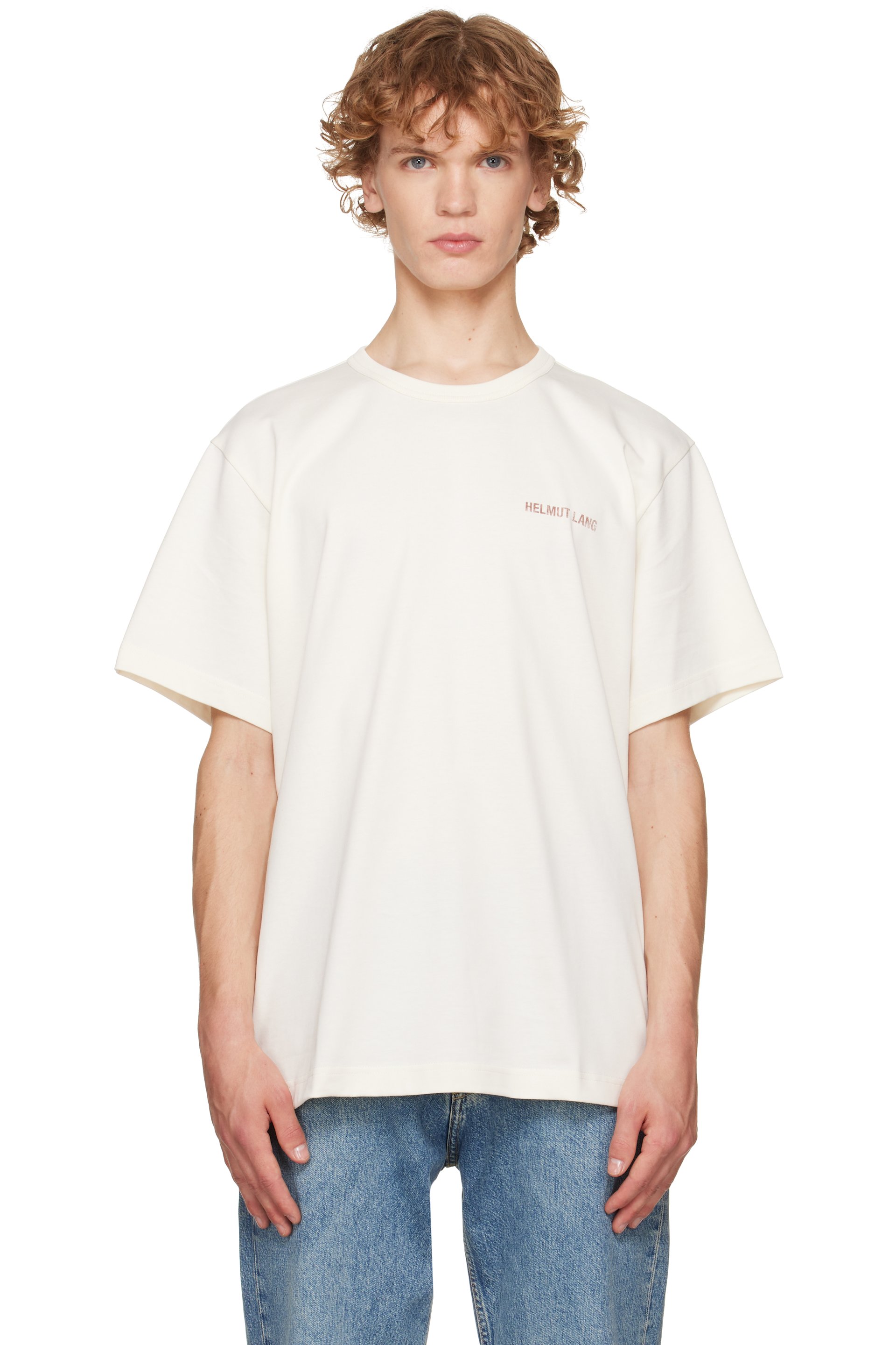 Helmut Lang - Off-White Logo T-shirt