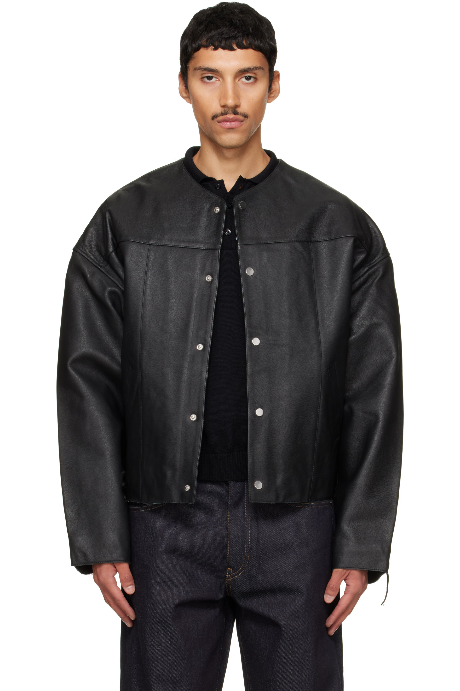 Deadwood - Black Canoo Oversized Leather Jacket