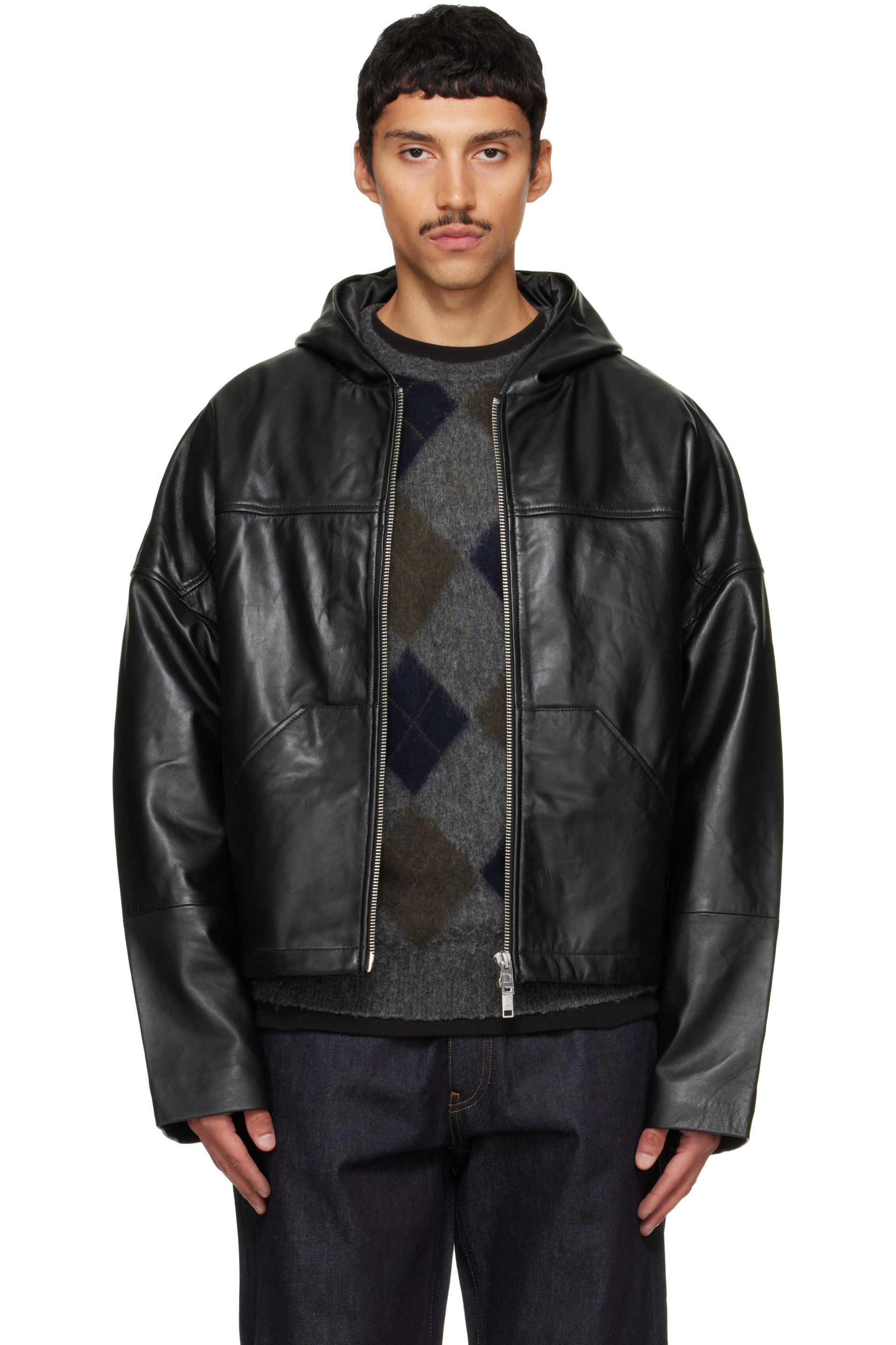 Deadwood - Black Hector Leather Hoodie