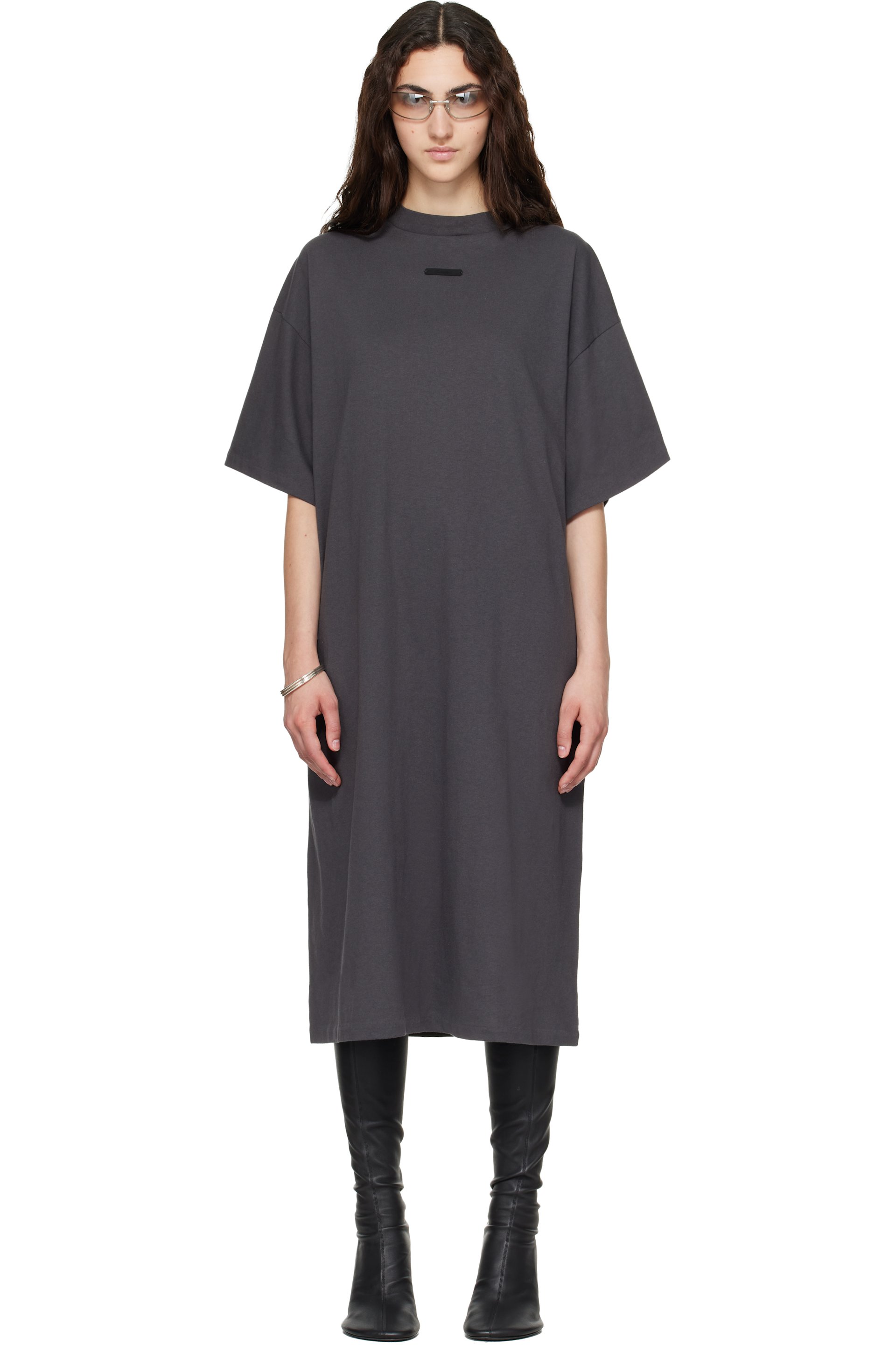 Fear of God ESSENTIALS - Gray Long T-shirt Midi Dress