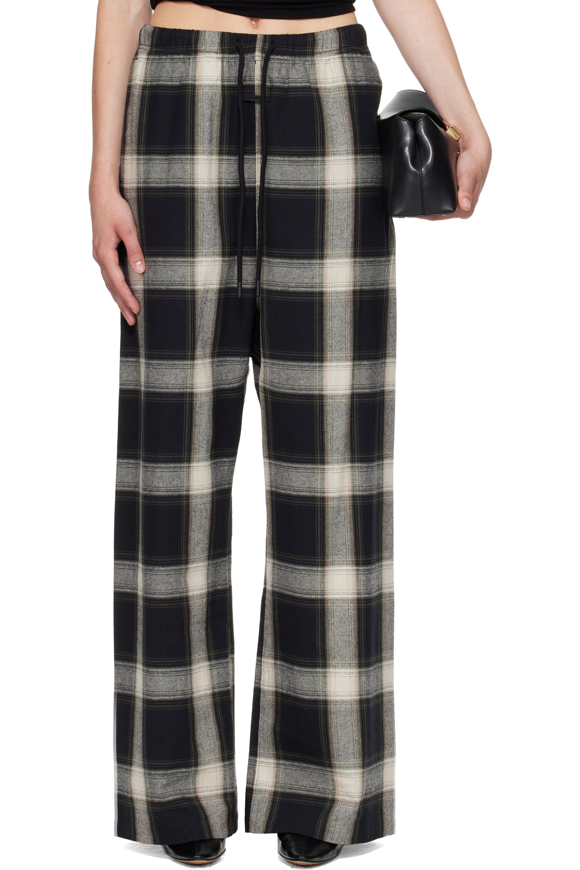 Fear of God ESSENTIALS - Black & White Flannel Lounge Pants