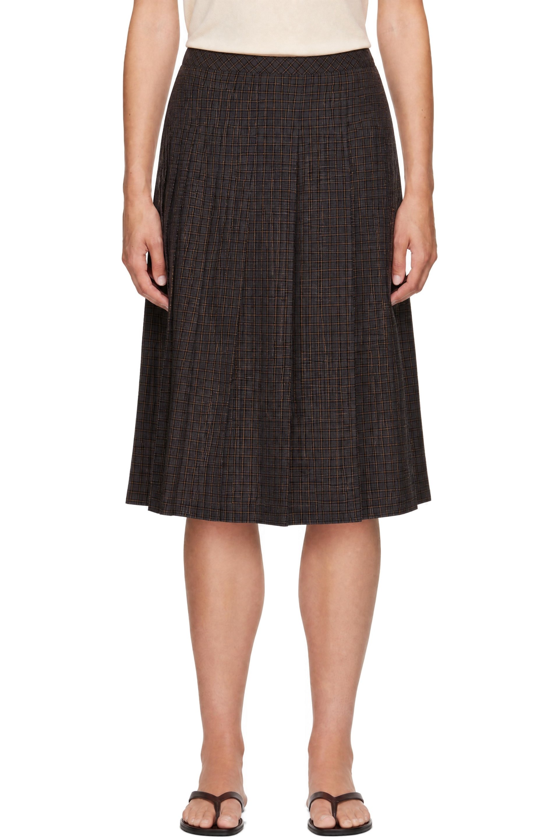 YMC - Gray Rosetta Midi Skirt