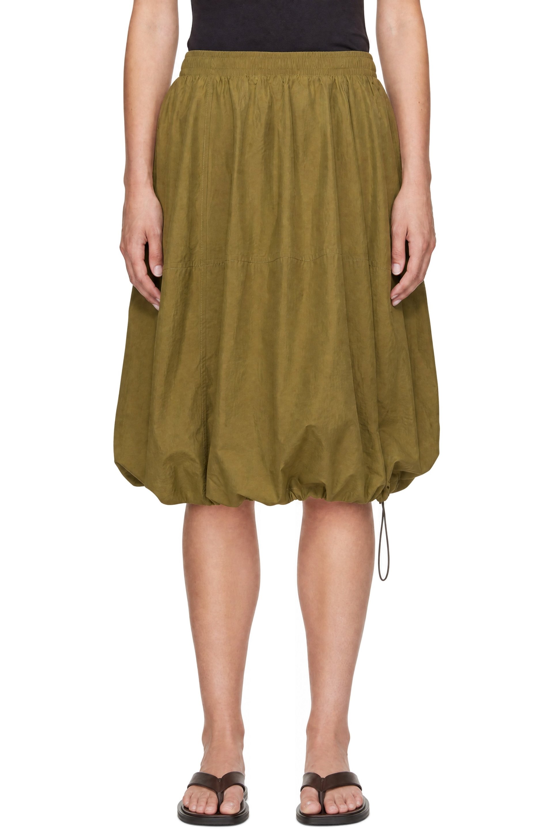 YMC - Green Parachute Midi Skirt