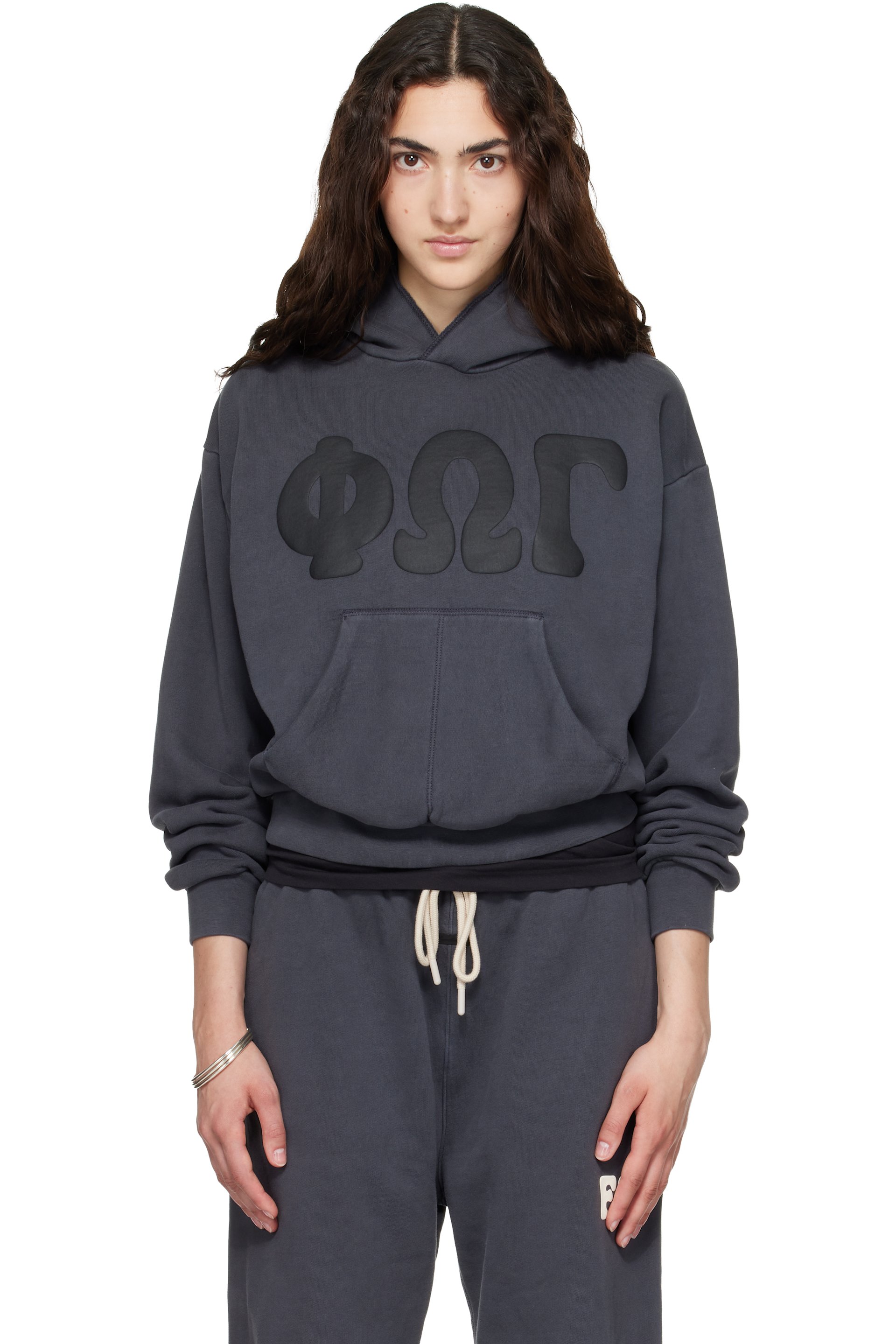Fear of God ESSENTIALS - Gray 90s Fleece Hoodie