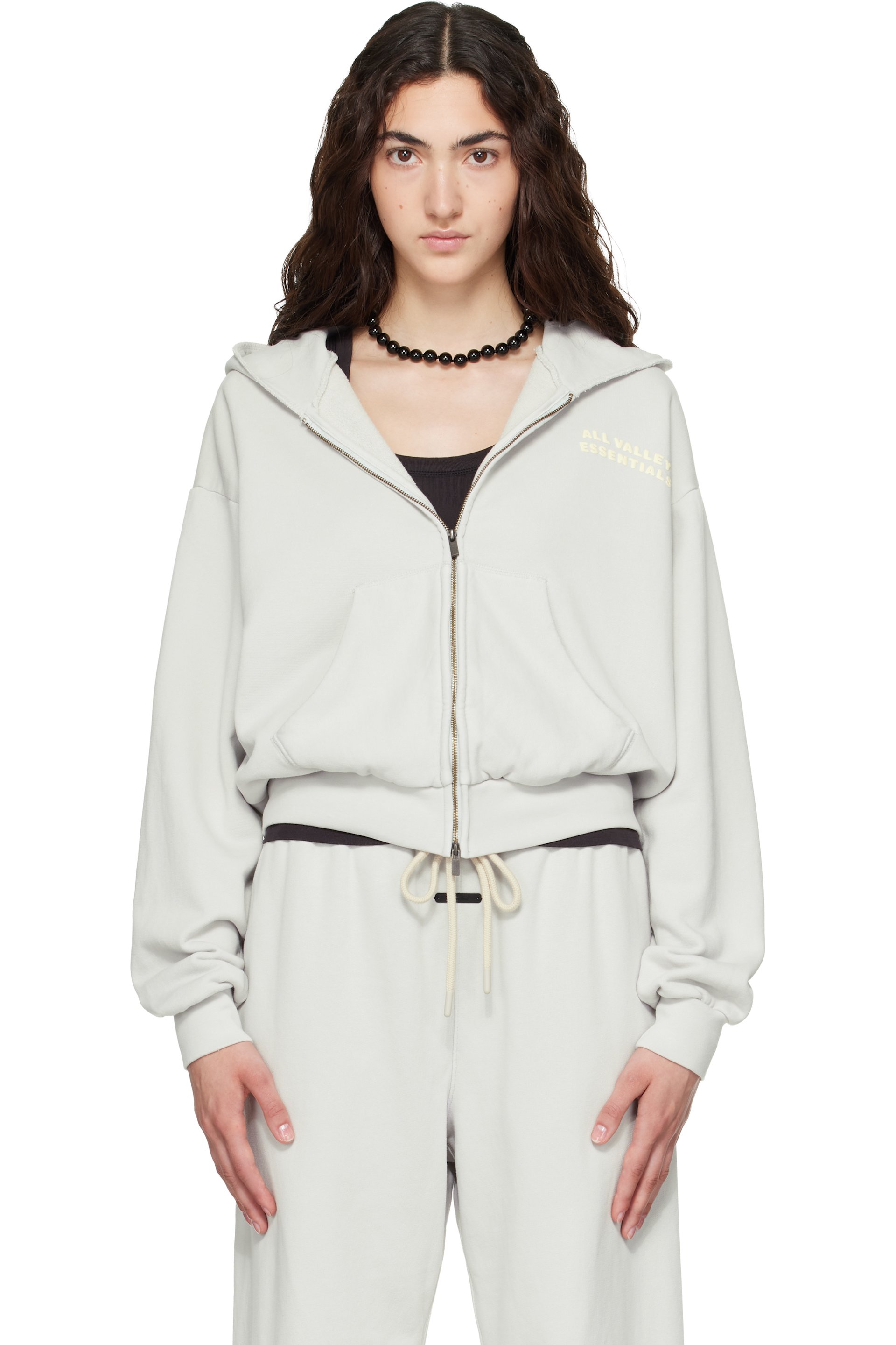 Fear of God ESSENTIALS - Gray Full Zip Hoodie
