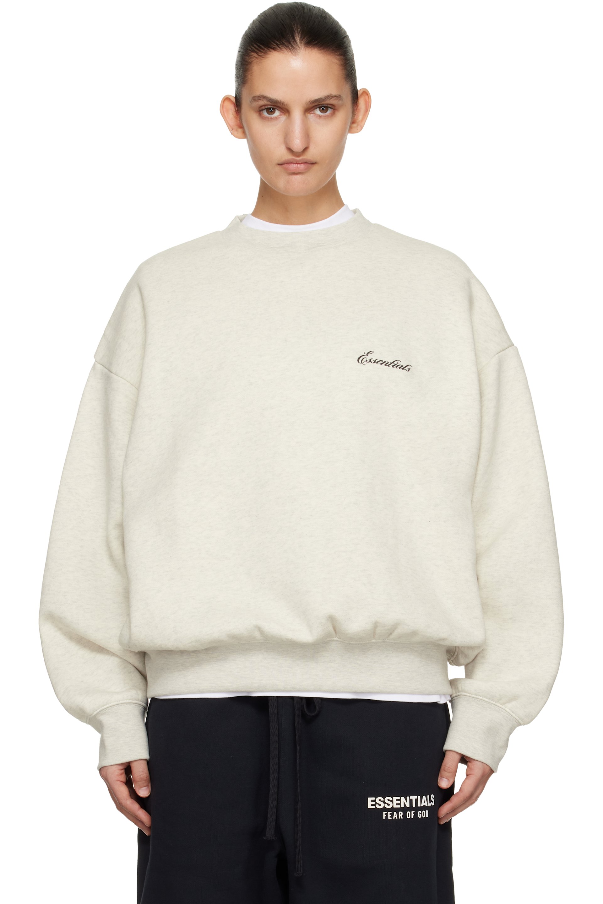 Fear of God ESSENTIALS - Off-White Classic Crewneck Sweatshirt