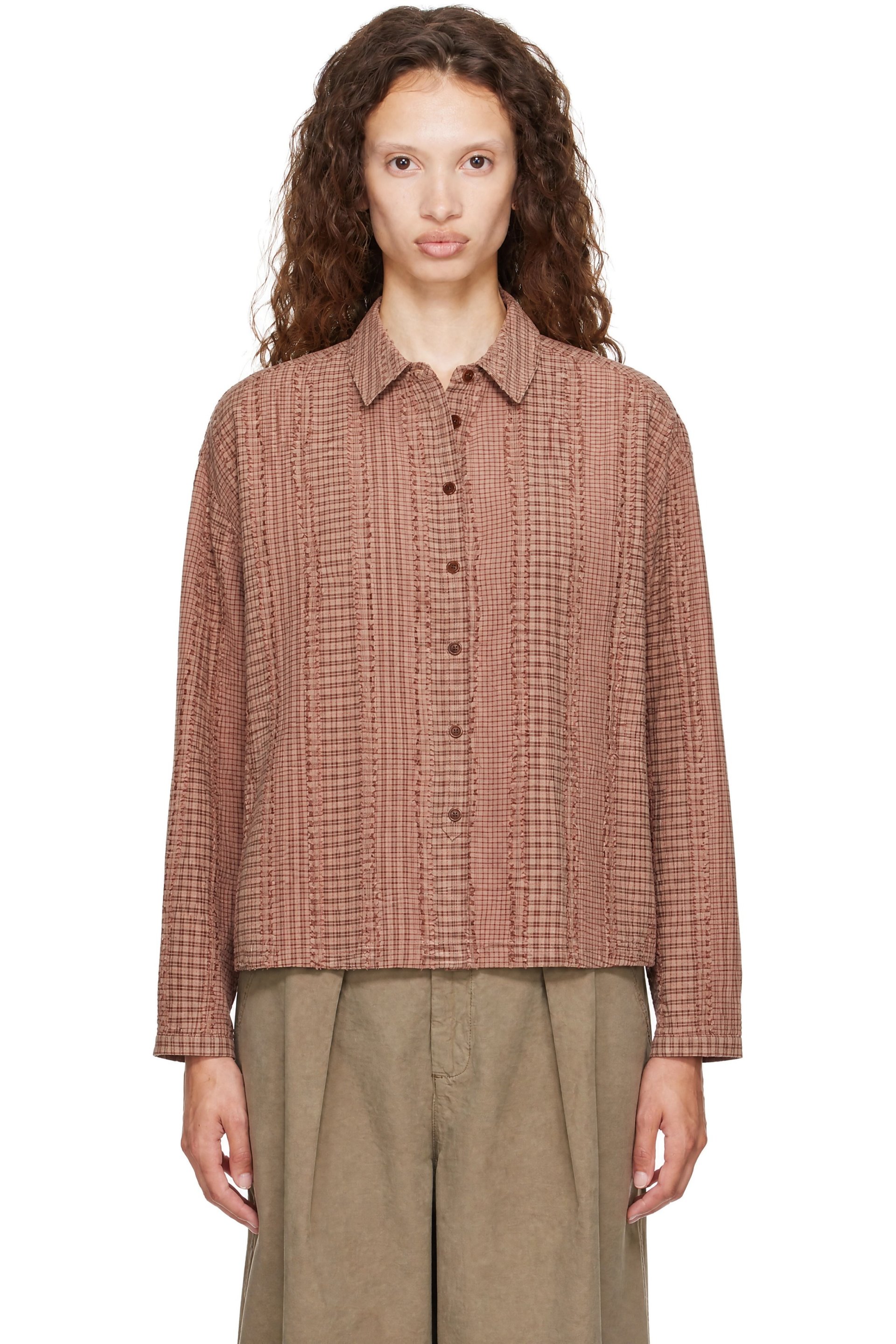 YMC - Beige & Pink Marianne Shirt