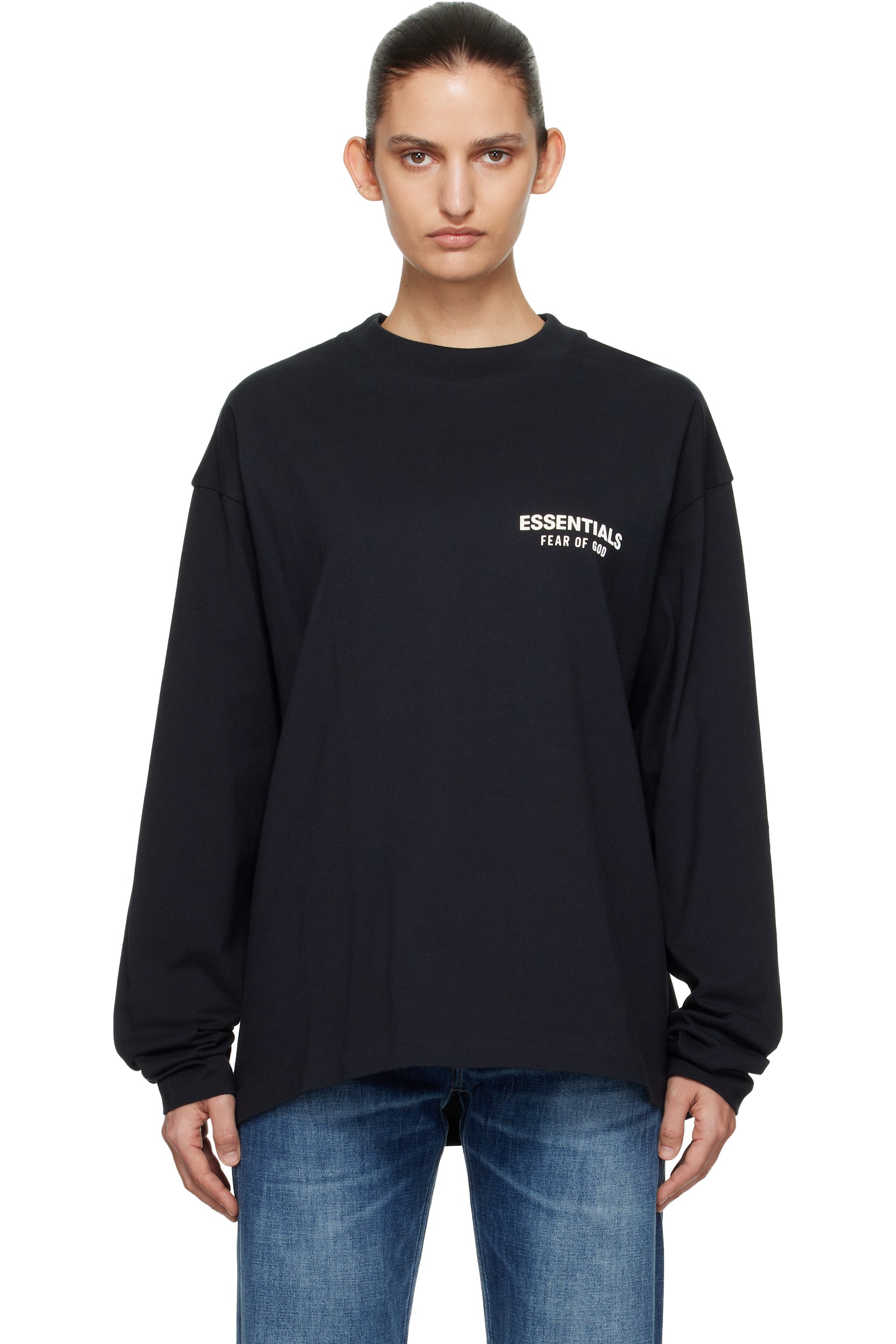 Fear of God ESSENTIALS - Black Classic Long Sleeve T-shirt
