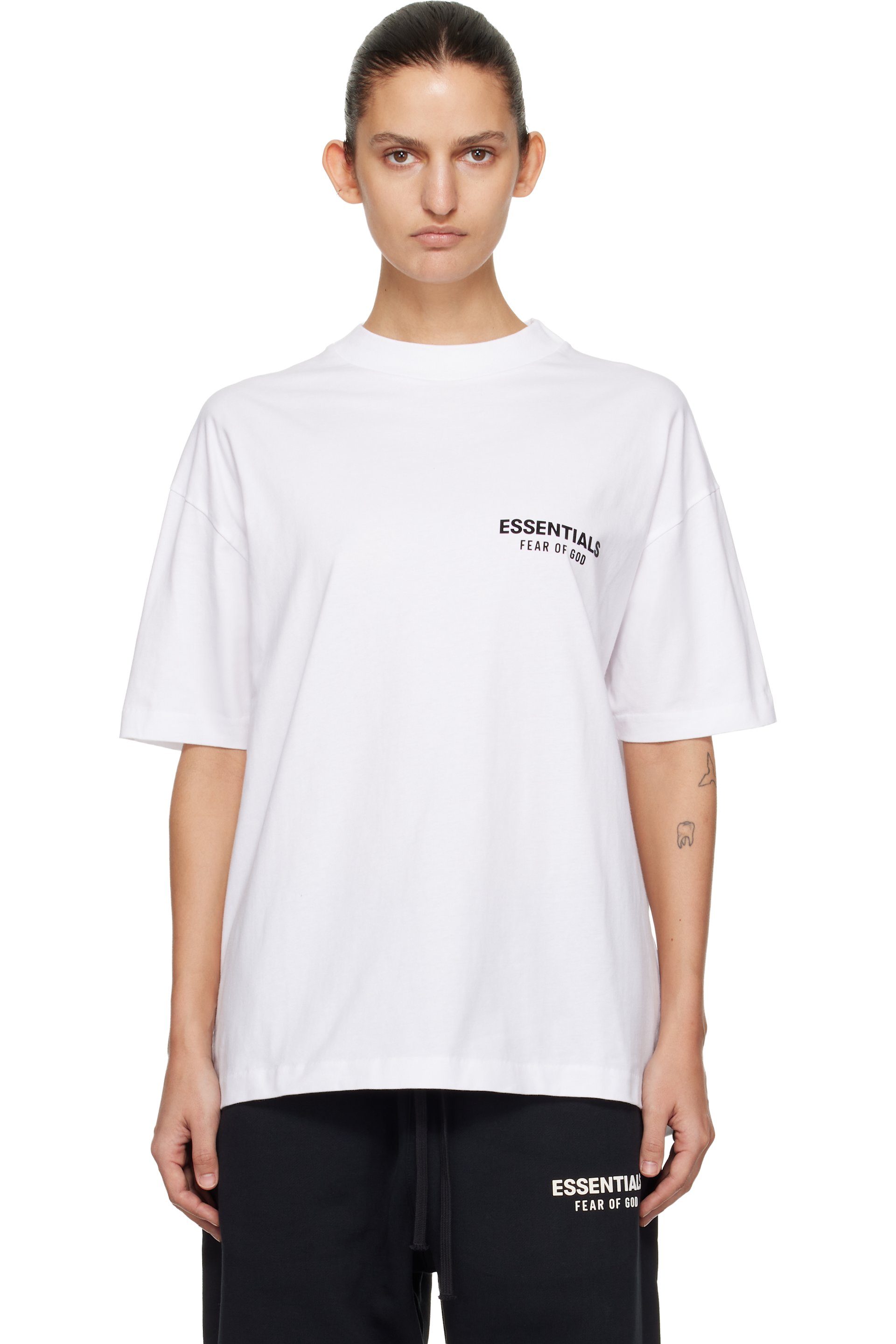 Fear of God ESSENTIALS - T-shirt blanc à coupe classique