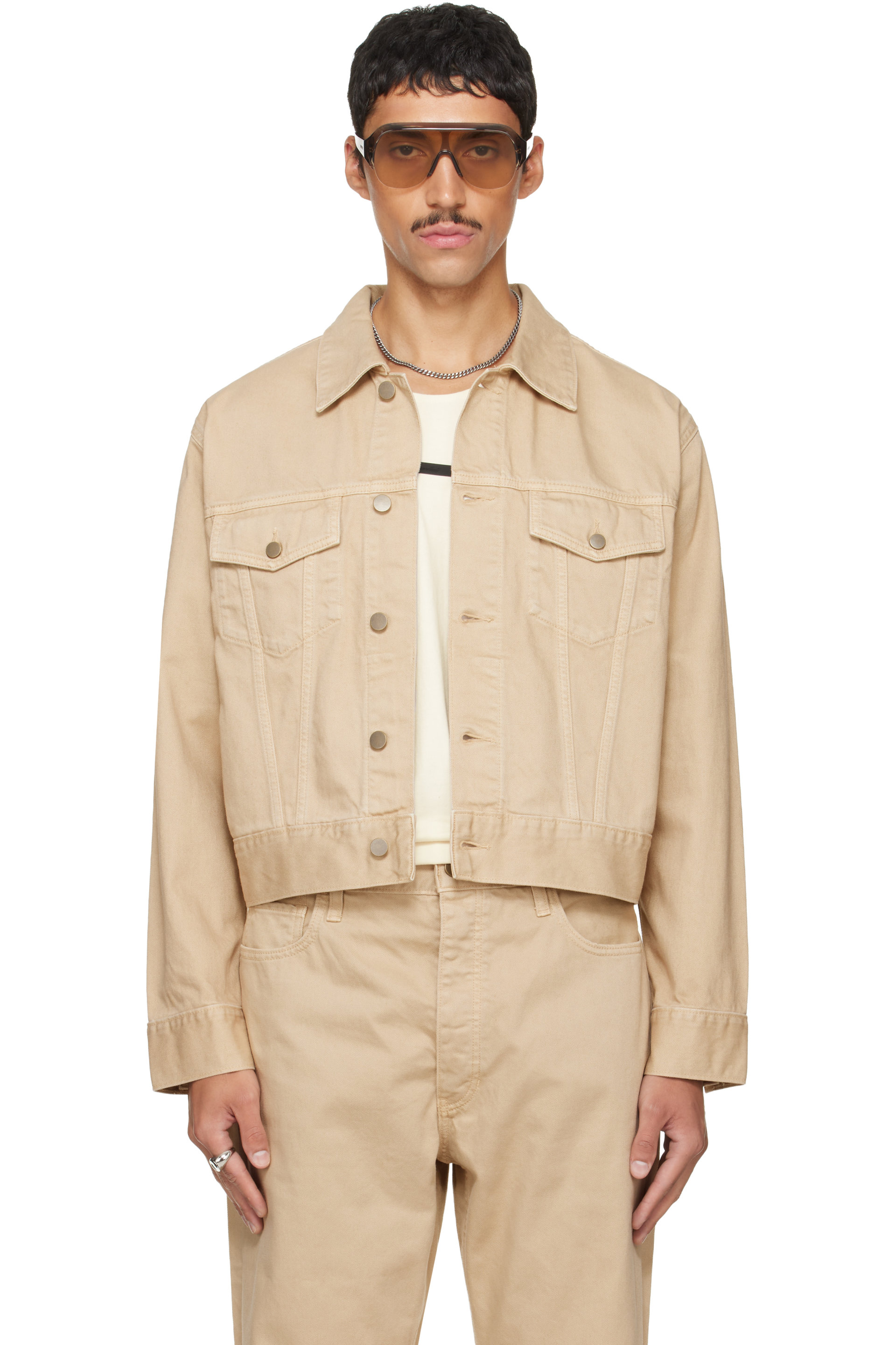Fear of God ESSENTIALS - Beige Classic Denim Jacket