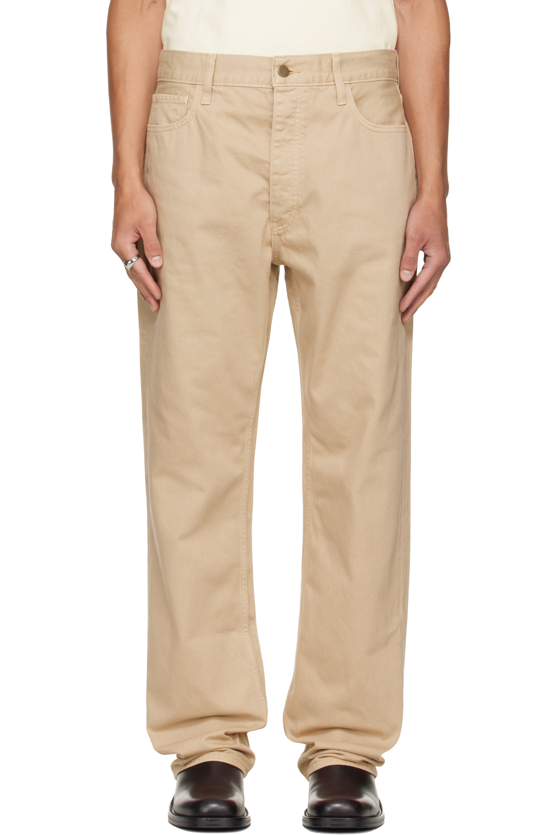 Fear of God ESSENTIALS - Beige 5-Pocket Denim Jeans