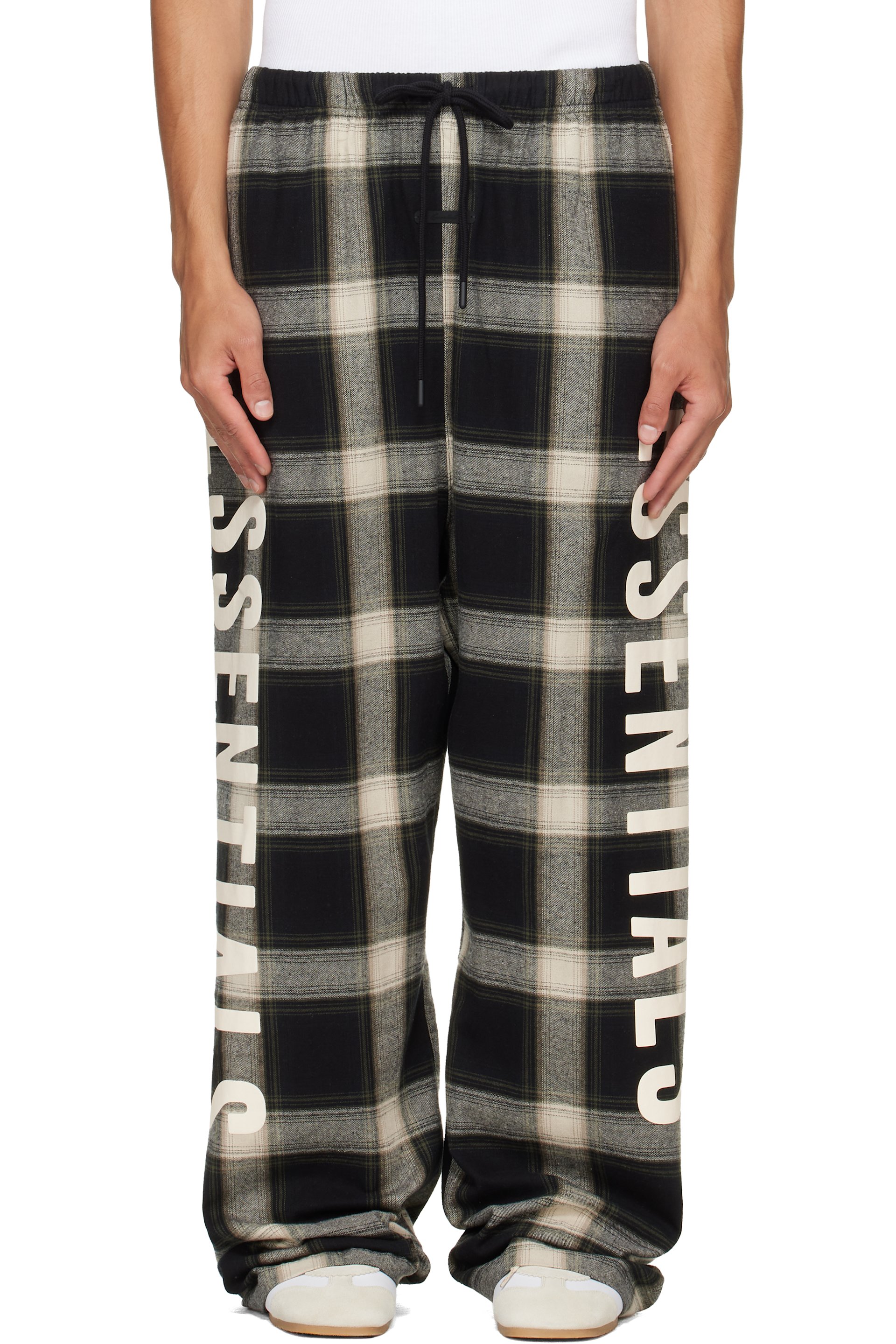 Fear of God ESSENTIALS - Black & White Flannel Lounge Pants