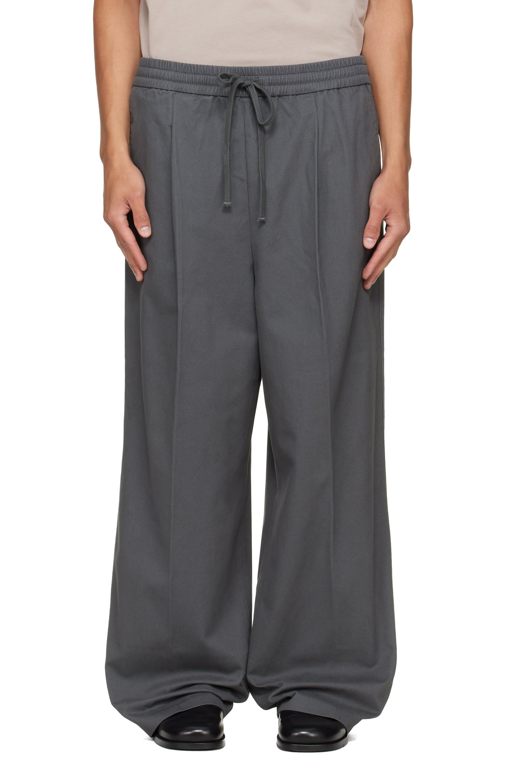 Fear of God ESSENTIALS - Gray Pleat Front Drawstring Trousers