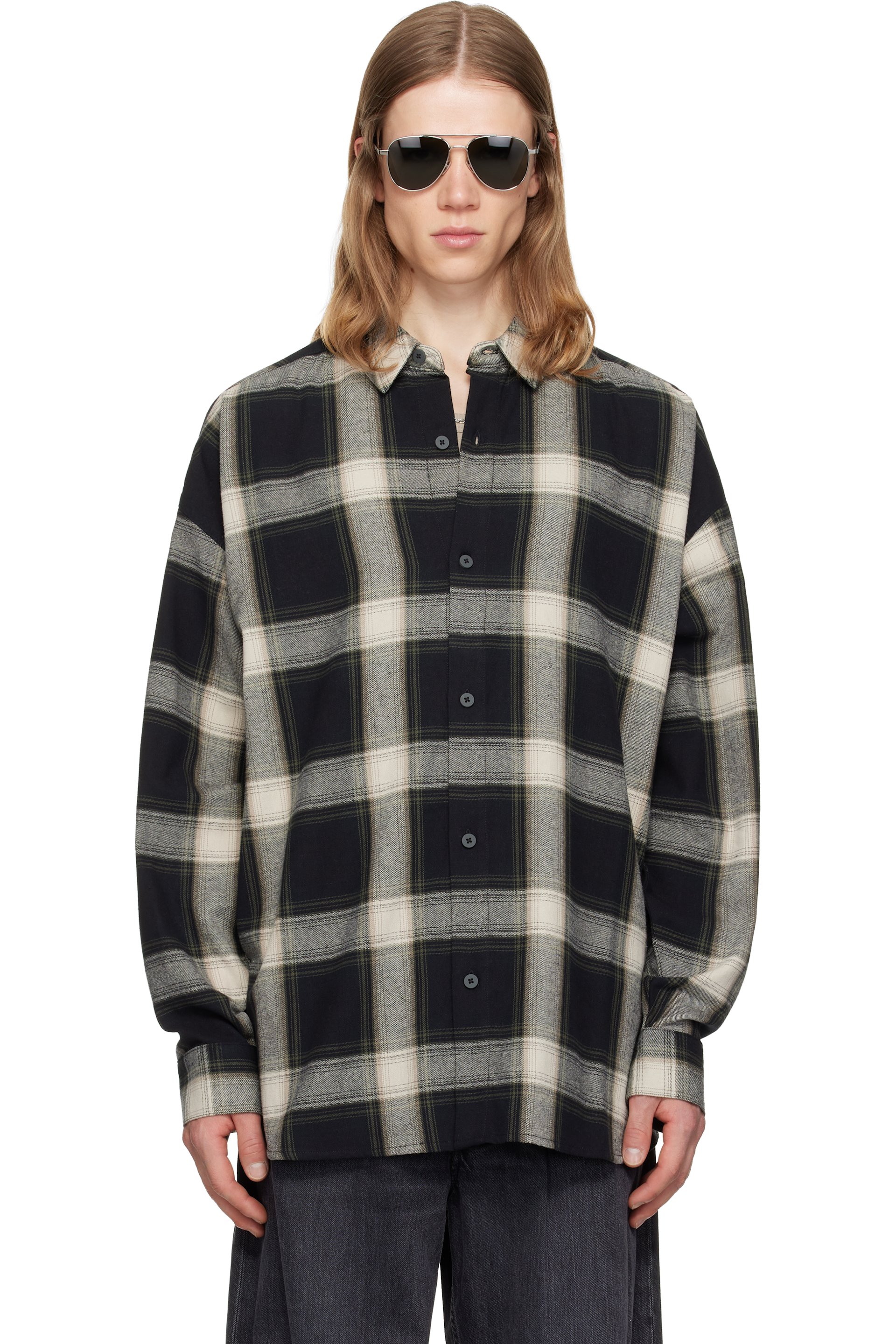 Fear of God ESSENTIALS - Black & White Button Up Shirt