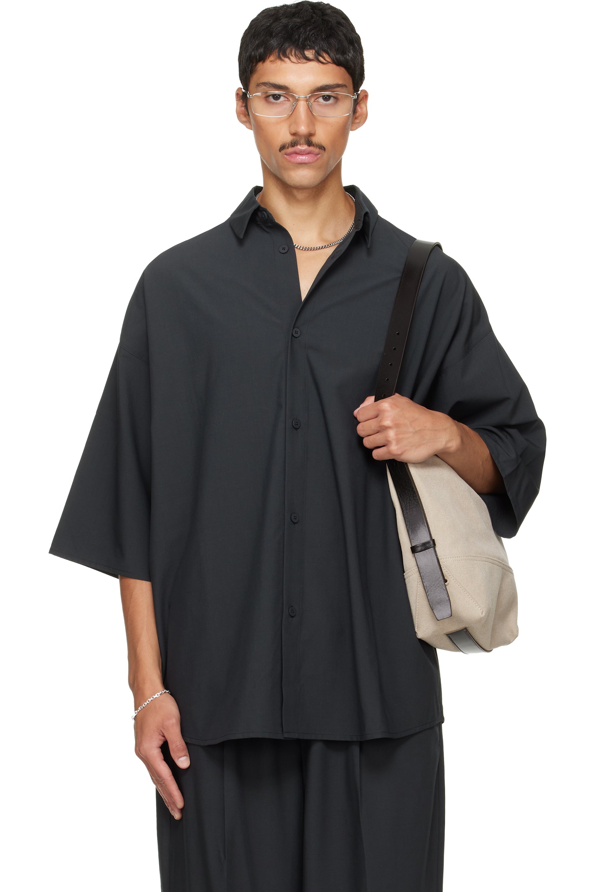 Fear of God ESSENTIALS - Black Button Up Shirt