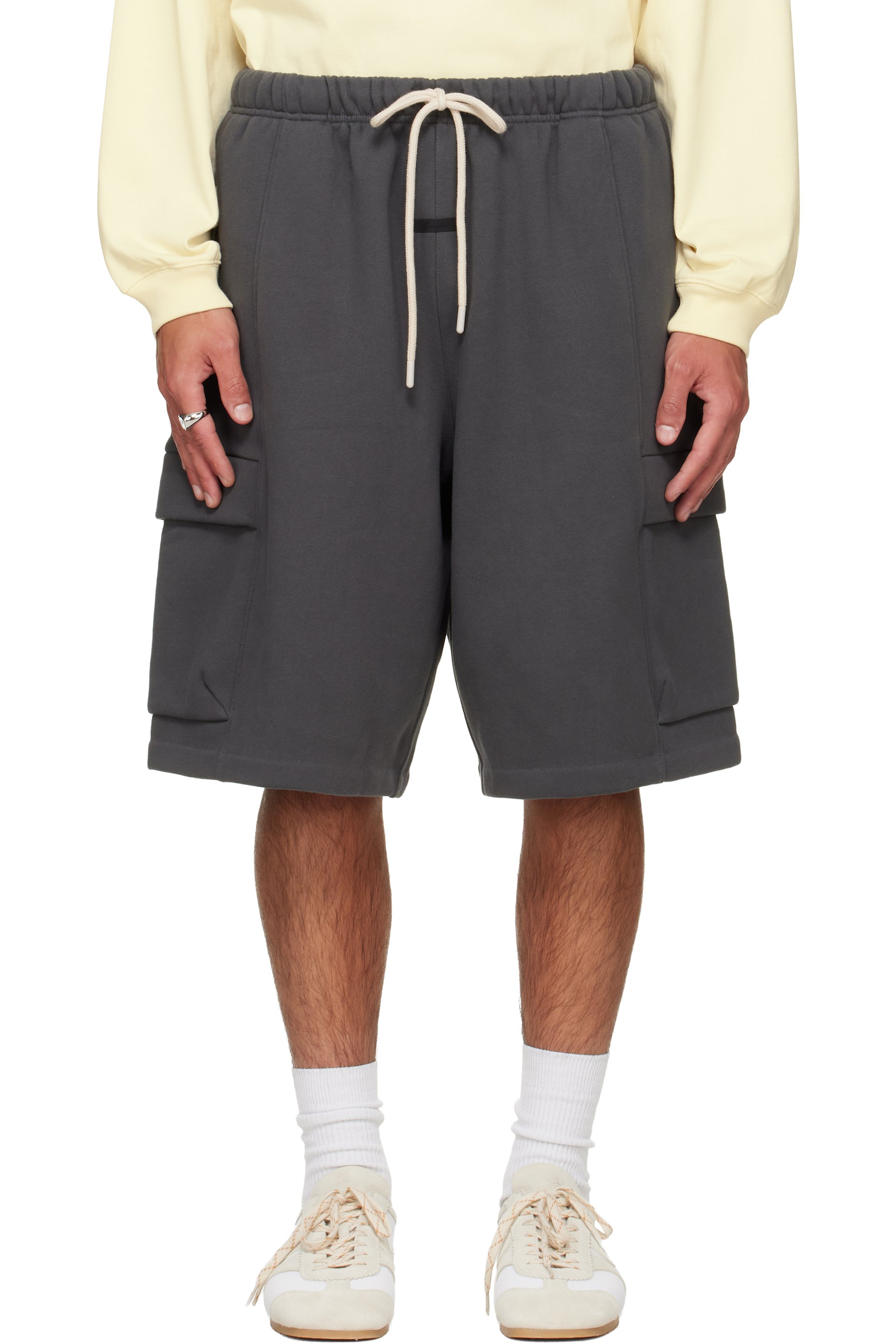 Fear of God ESSENTIALS - Gray Cargo Basketball Shorts