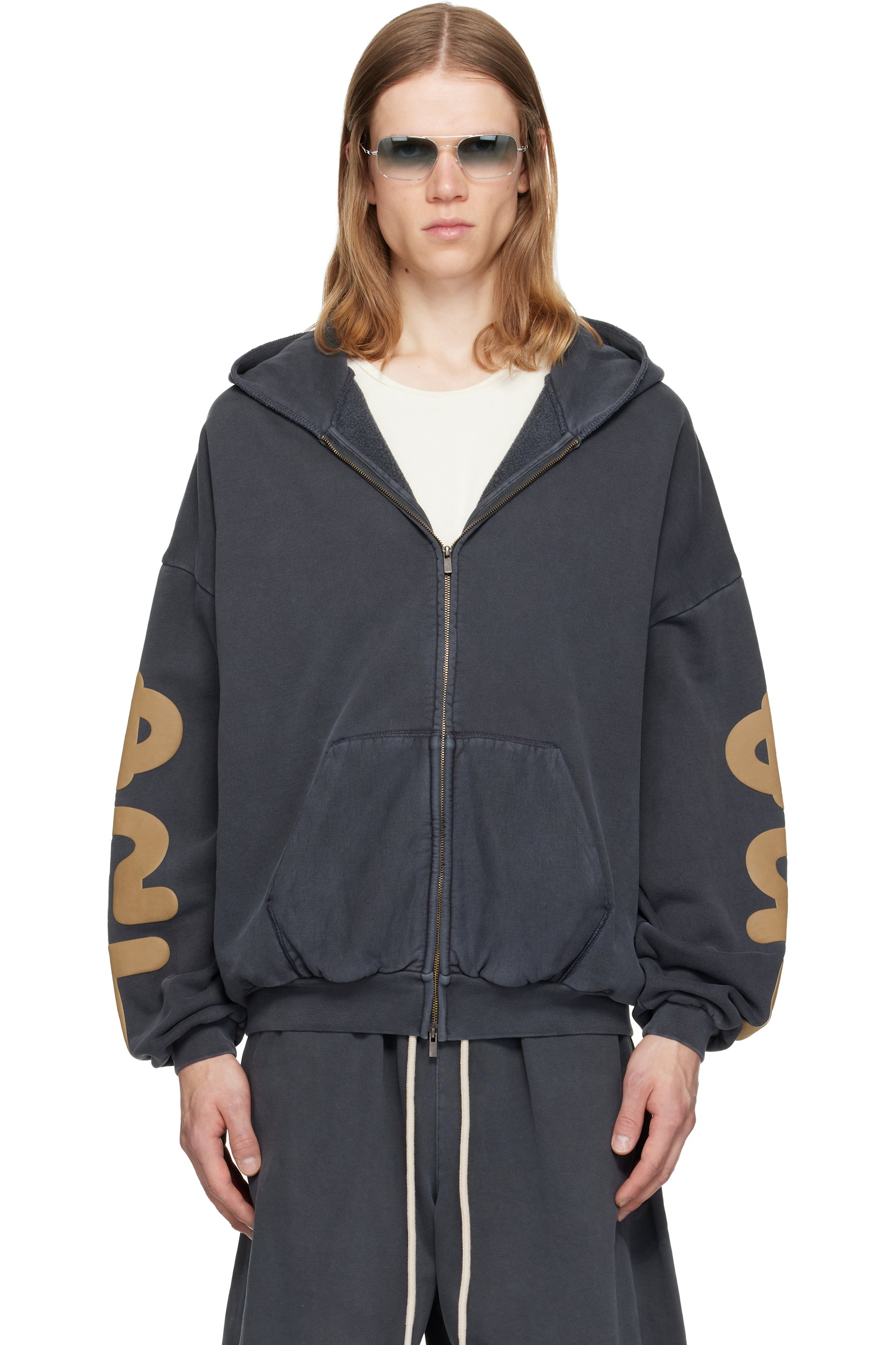 Fear of God ESSENTIALS - Gray 90's Zip-Up Hoodie