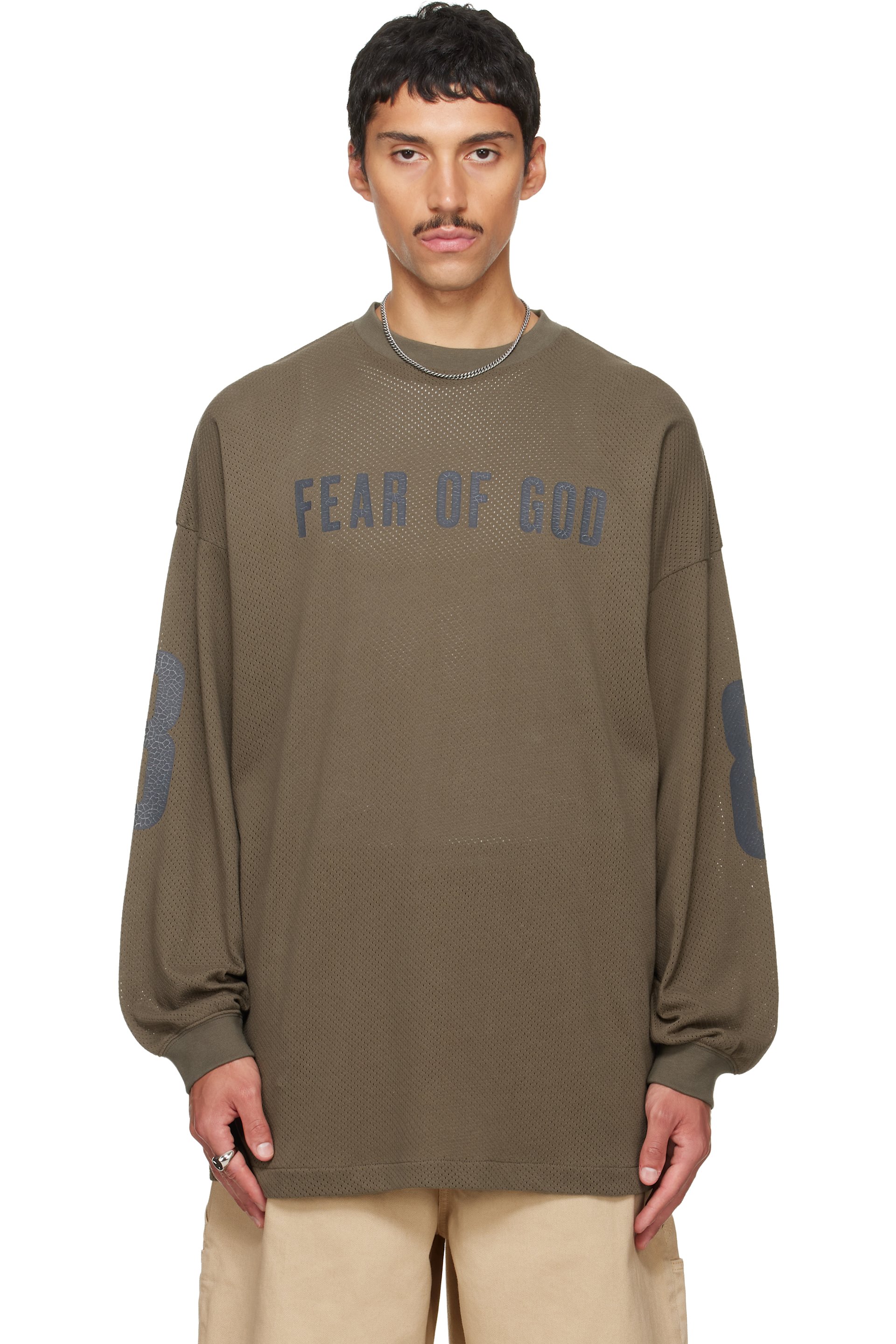 Fear of God ESSENTIALS - Khaki Merch Long Sleeve T-shirt