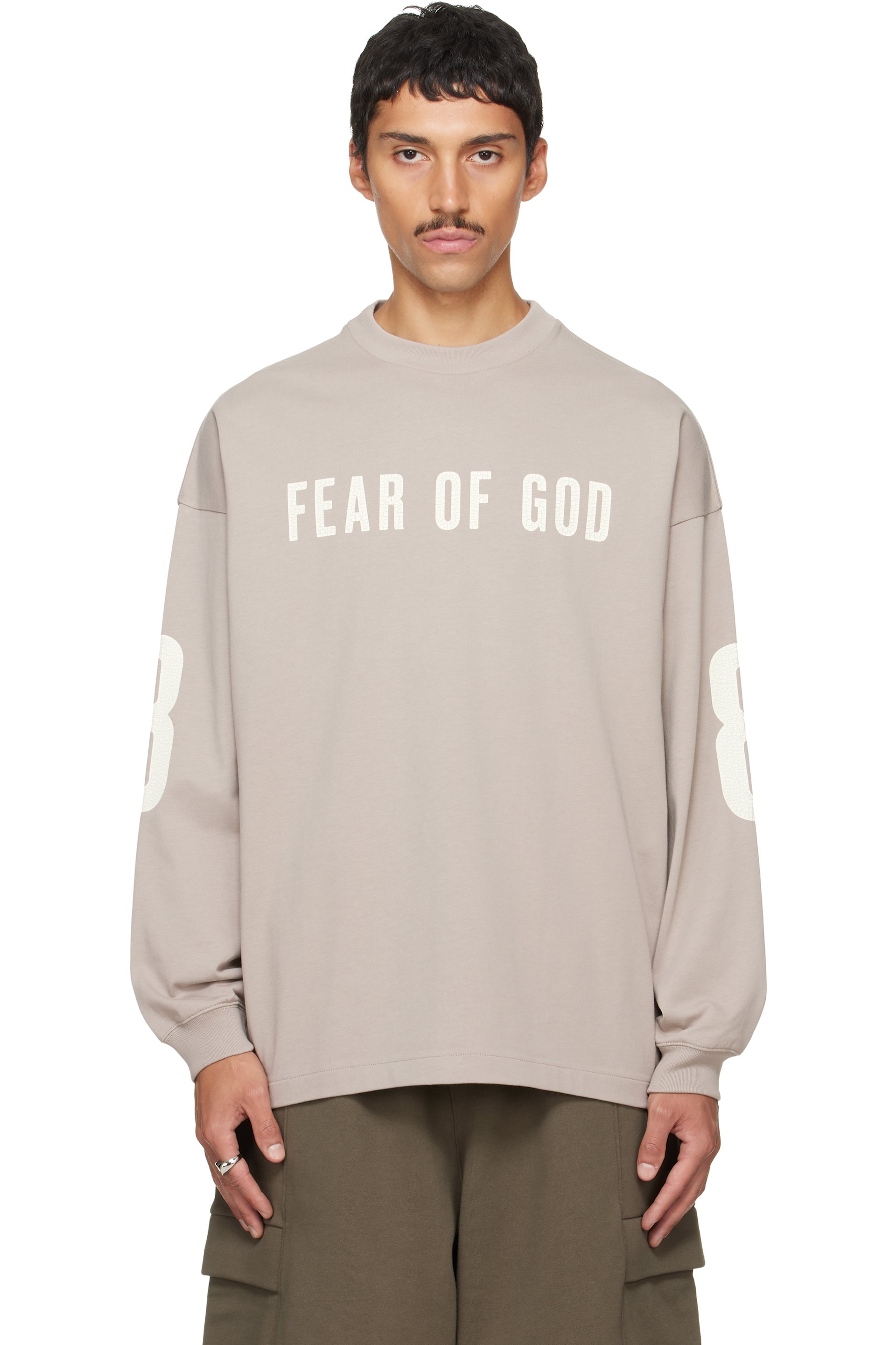 Fear of God ESSENTIALS - Gray Merch Long Sleeve T-shirt