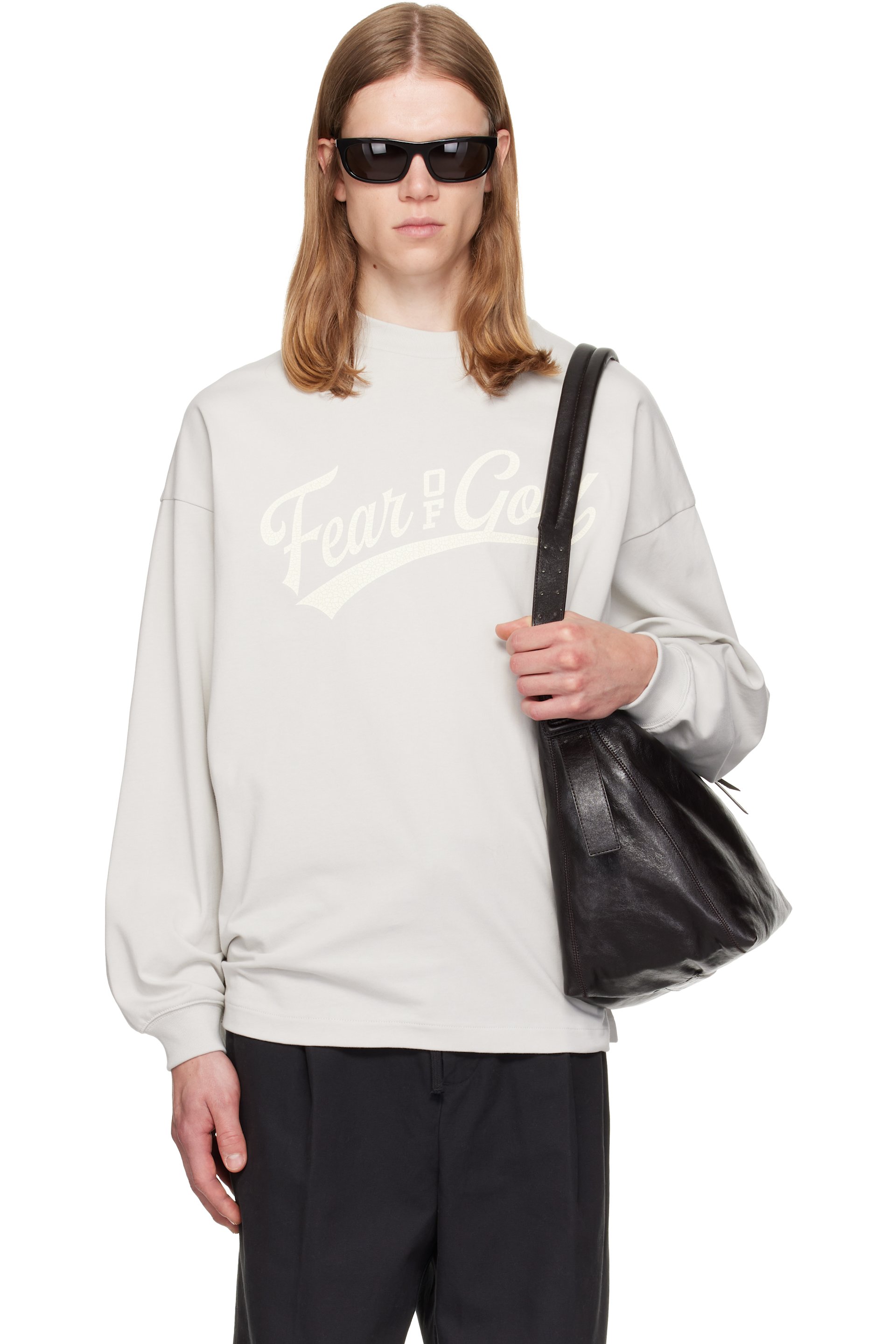 Fear of God ESSENTIALS - Gray Merch Long Sleeve T-shirt
